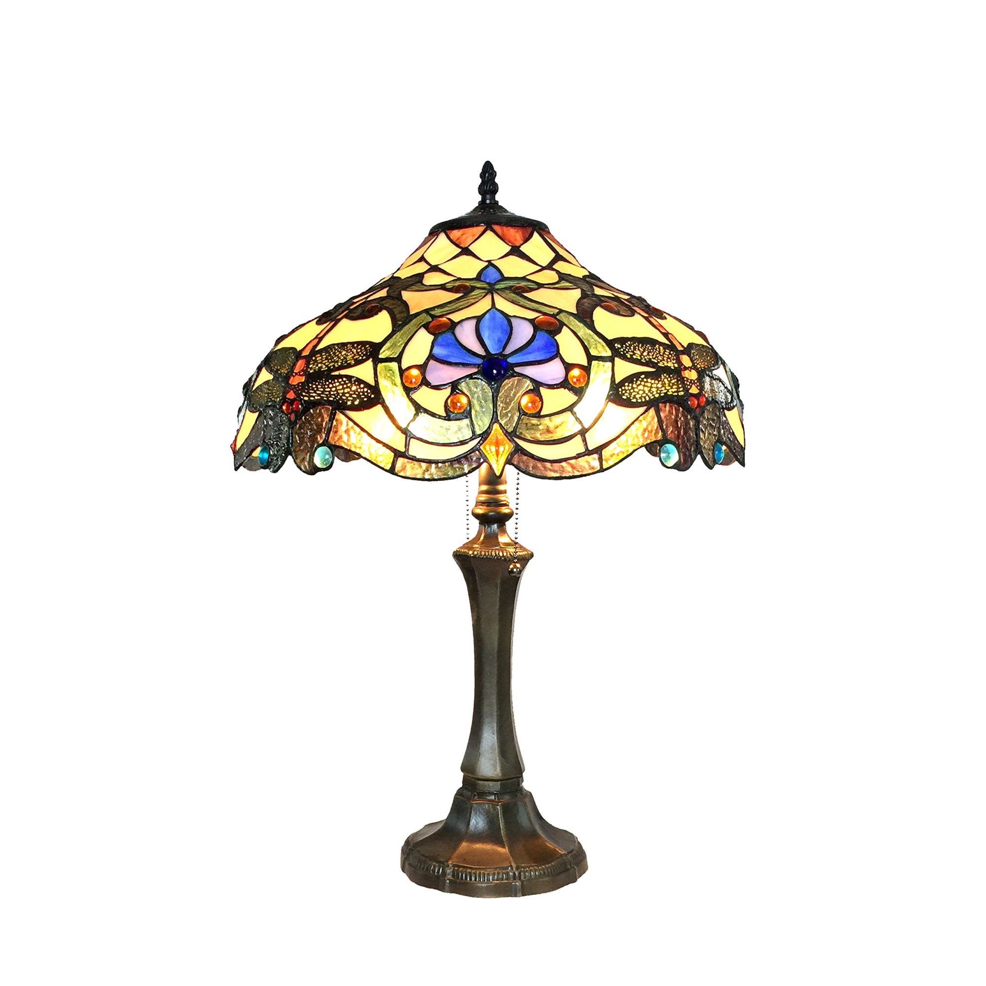 Chloe Ch15715Av17-Tl2 Amberwing Table Lamp, One Size, Multicolor