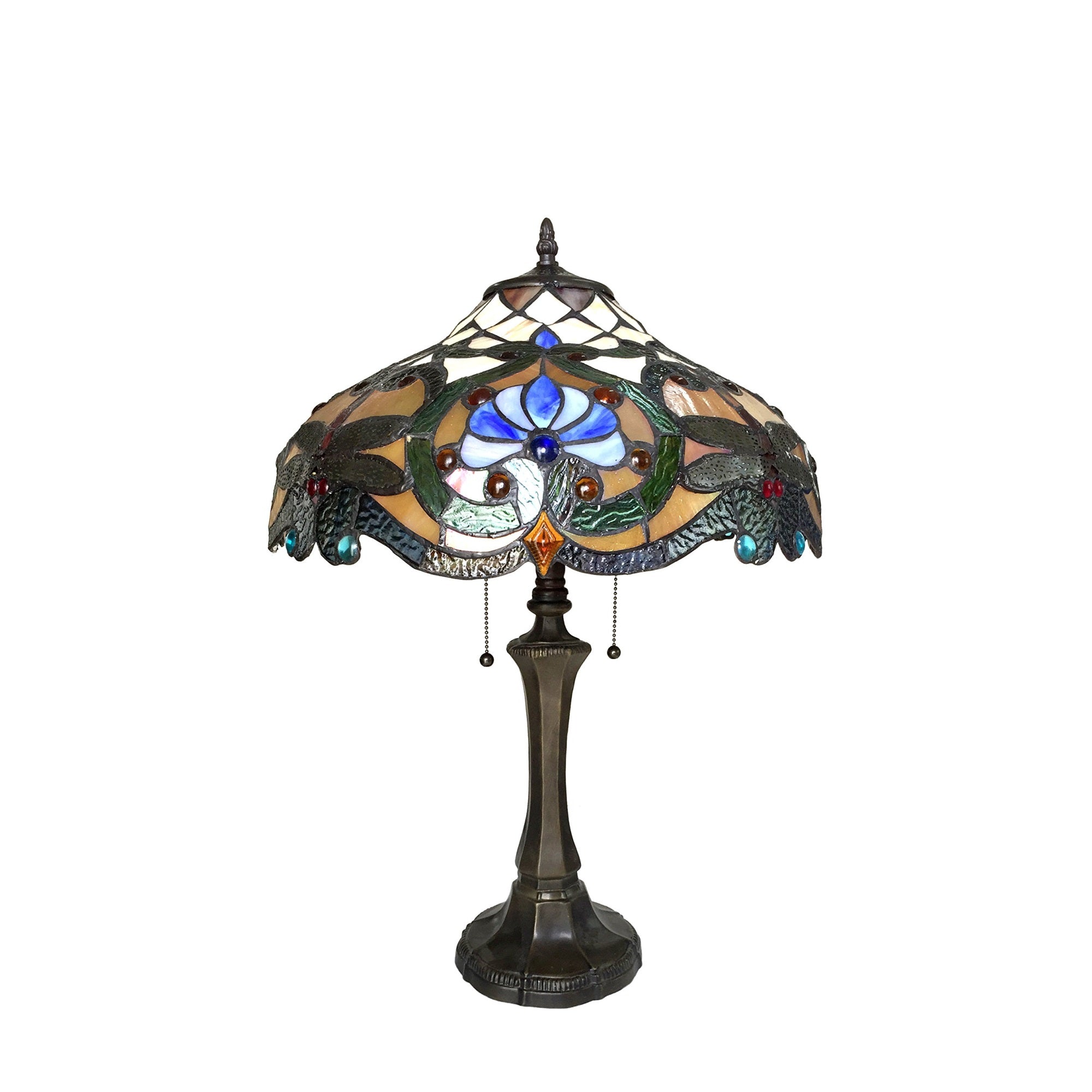 Chloe Ch15715Av17-Tl2 Amberwing Table Lamp, One Size, Multicolor