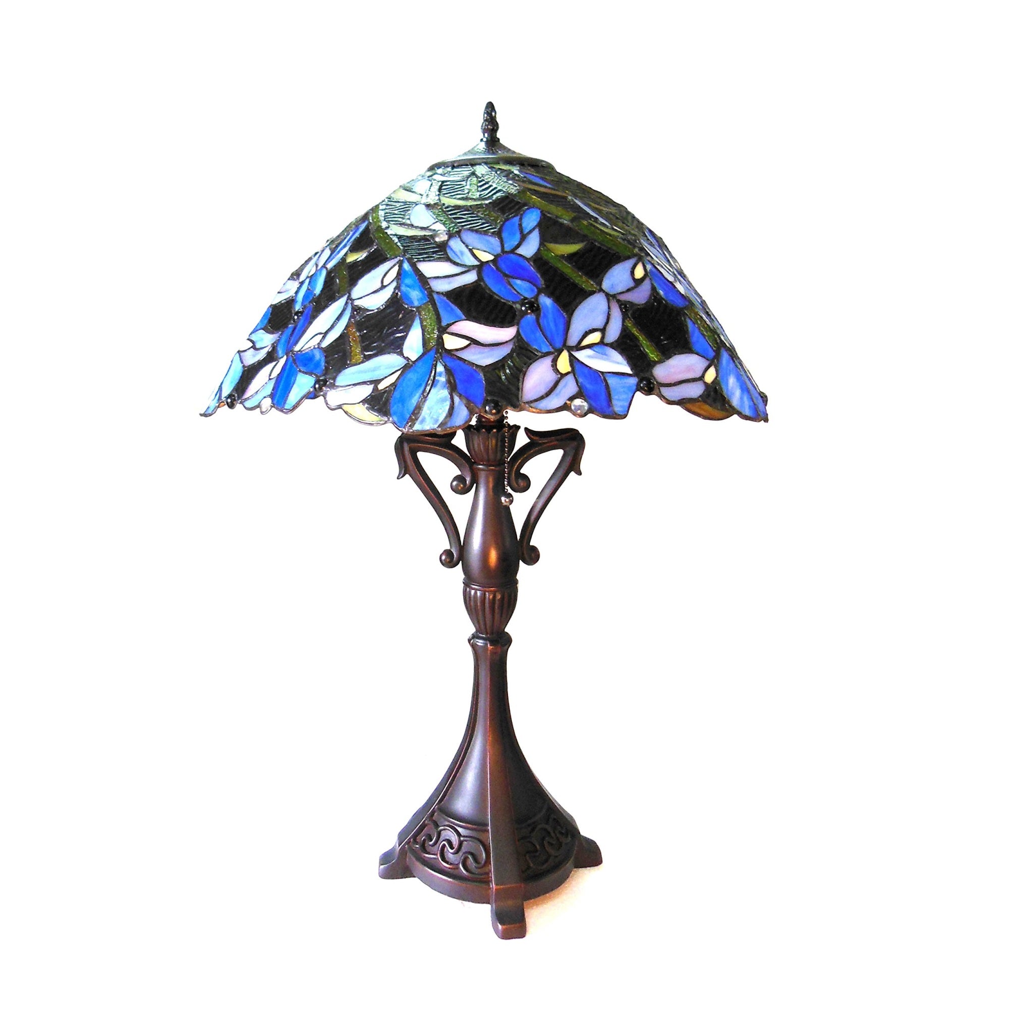 Chloe Ch18052Bf19-Tl2 Natalie Tiffany-Style Iris Table Lamp With 19&quot; Shade, 26 X 19 X 19, Multicolor