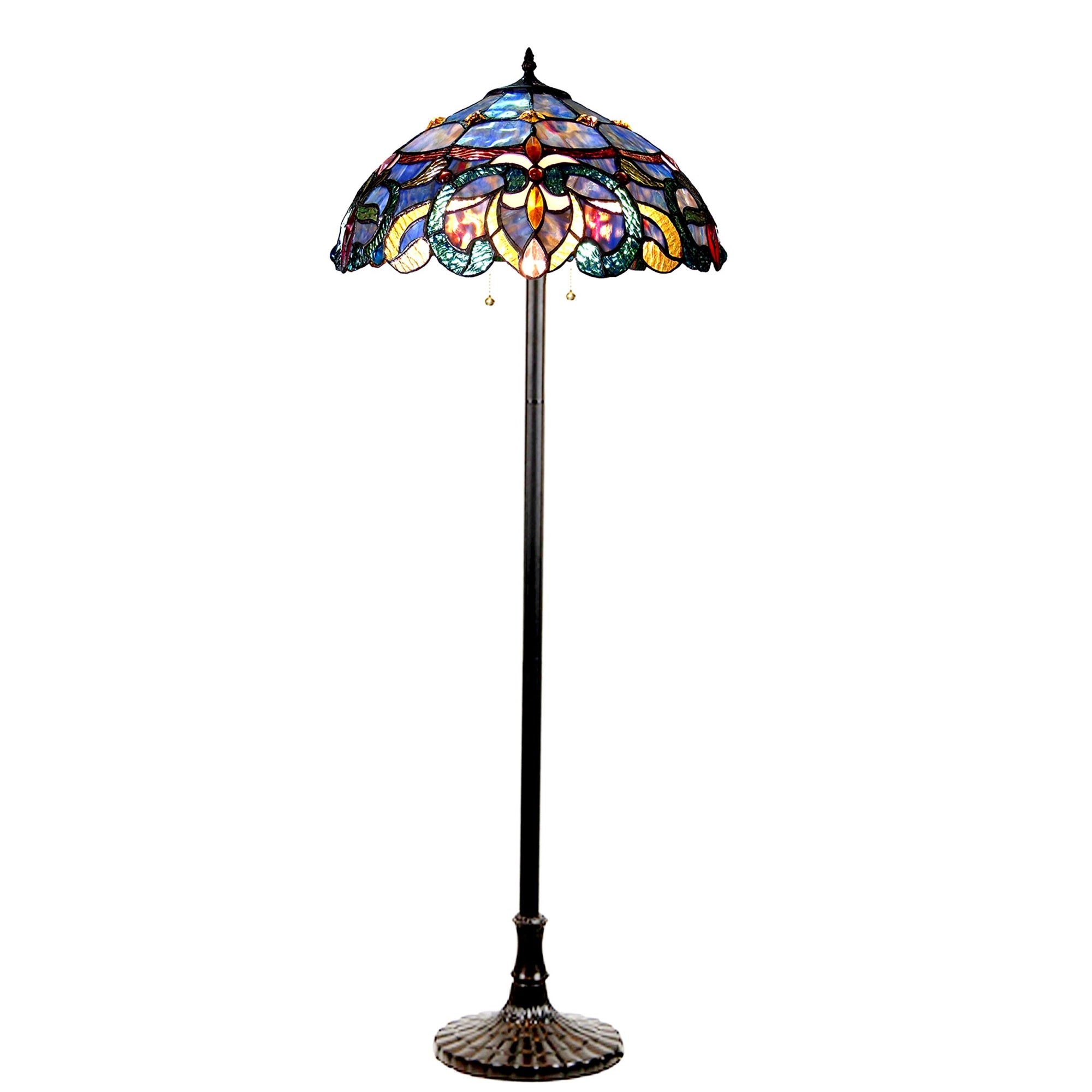 Chloe Ch18091Pv18-Fl2 Nora Floor Lamp, One Size, Multicolor