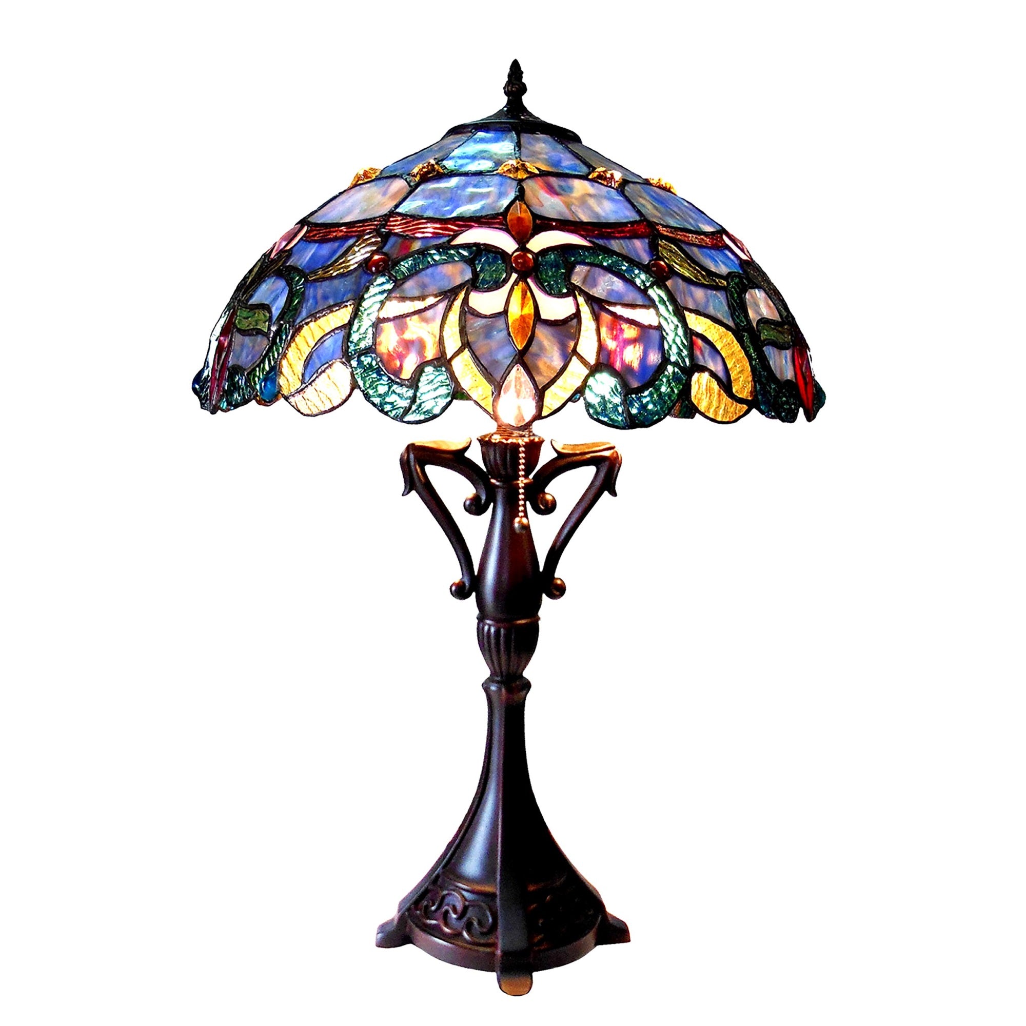 Chloe Ch18091Pv18-Tl2 Nora Table Lamp, One Size, Multicolor