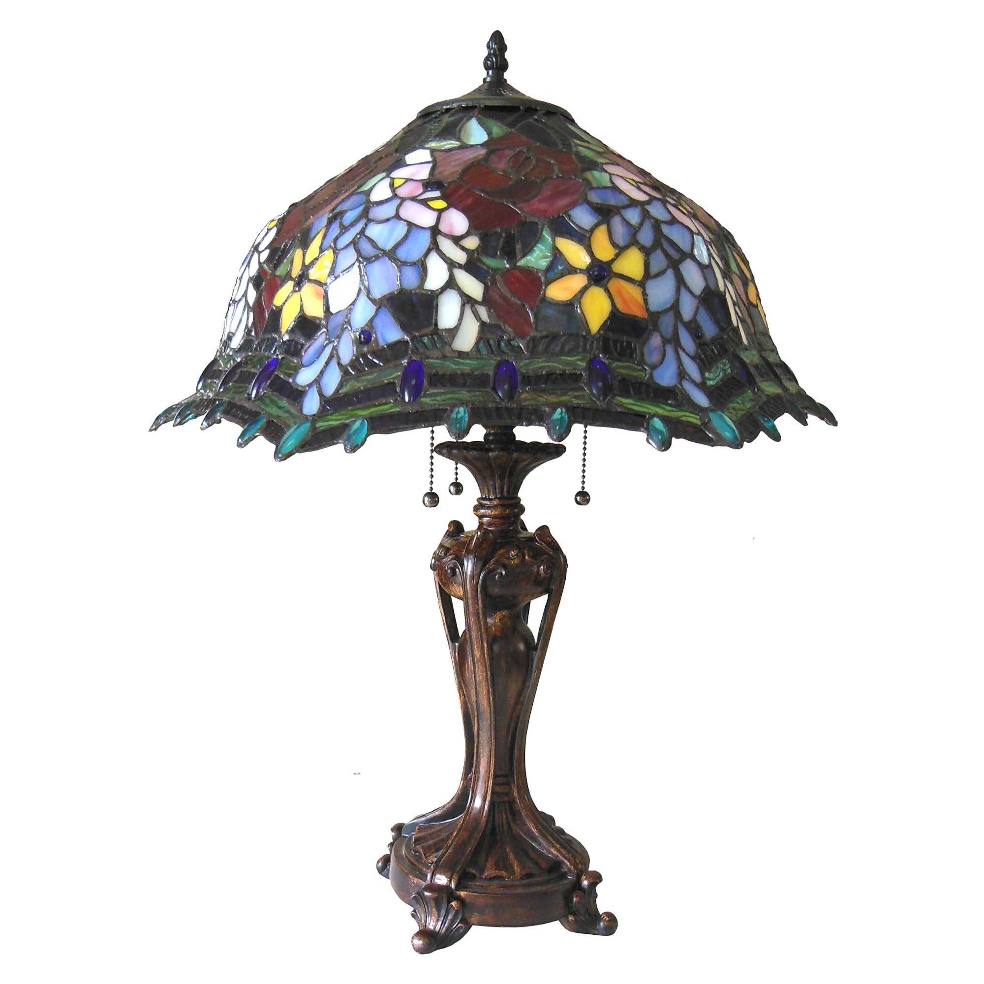 Chloe Ch18340Rf20-Tl3 Carrell Tiffany-Style Roses Floor Lamp With 20&quot; Shade
