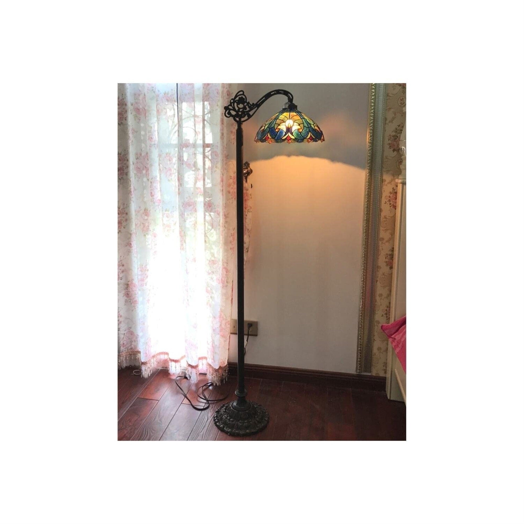 Chloe Lighting Liaison Tiffany-Style 1 Light Victorian Reading Floor Lamp 13'' Shade
