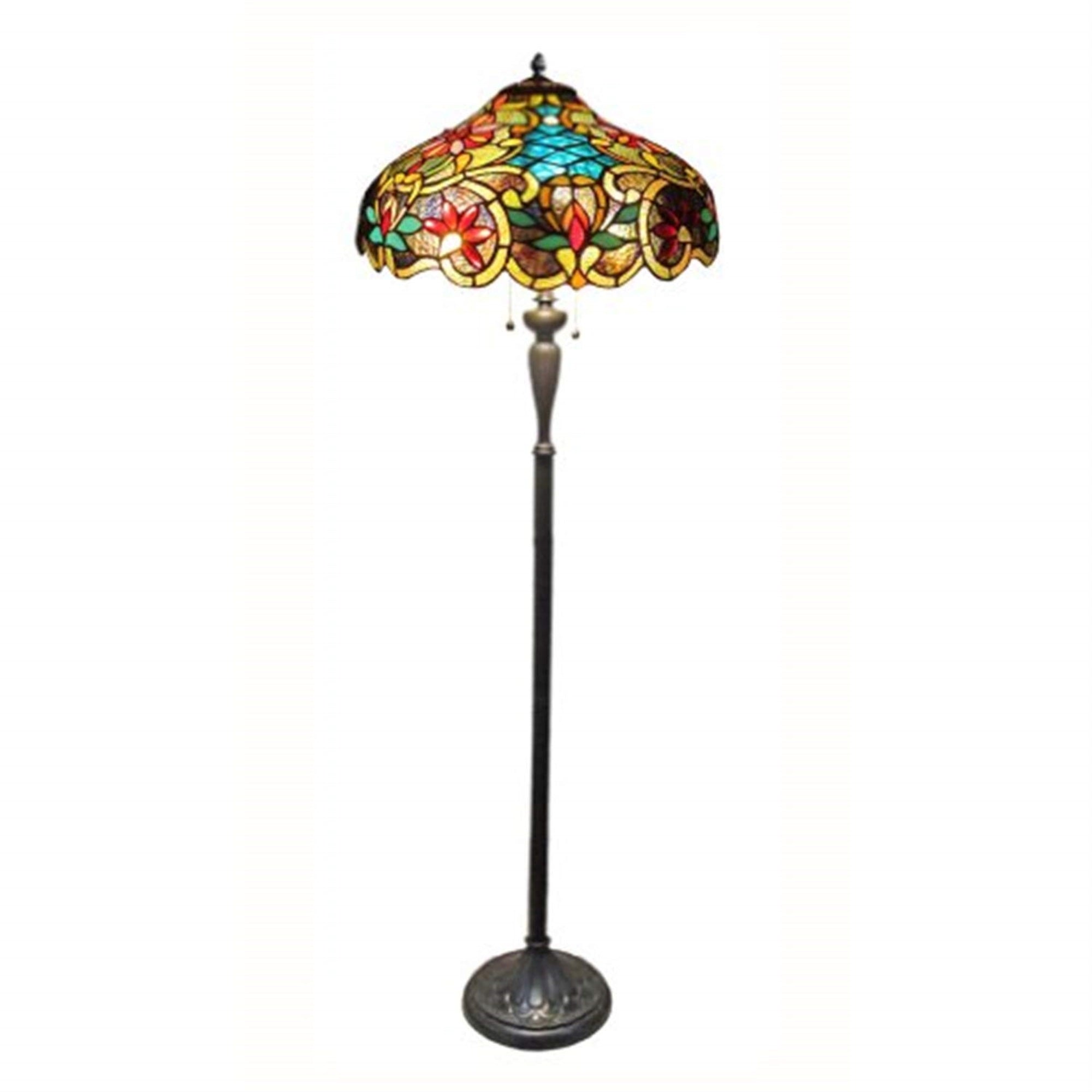 Ch1A674Vb18-Fl2 Victorian Floor Lamp