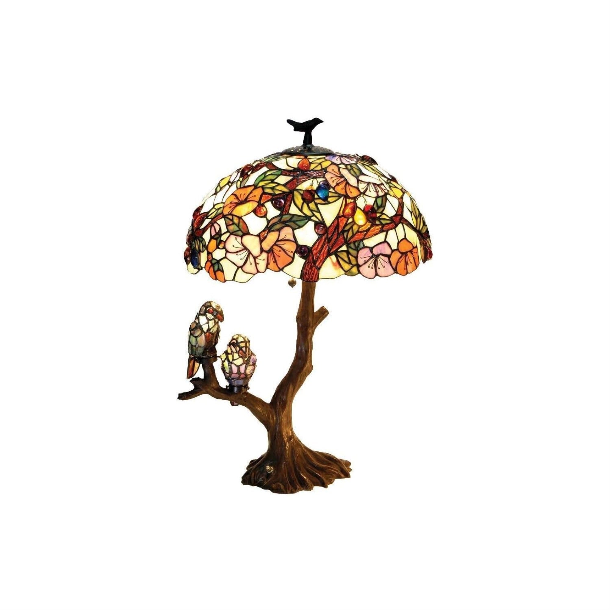 Chloe Lighting CH19B441DT 3 Light Birds Harmony Table Lamp