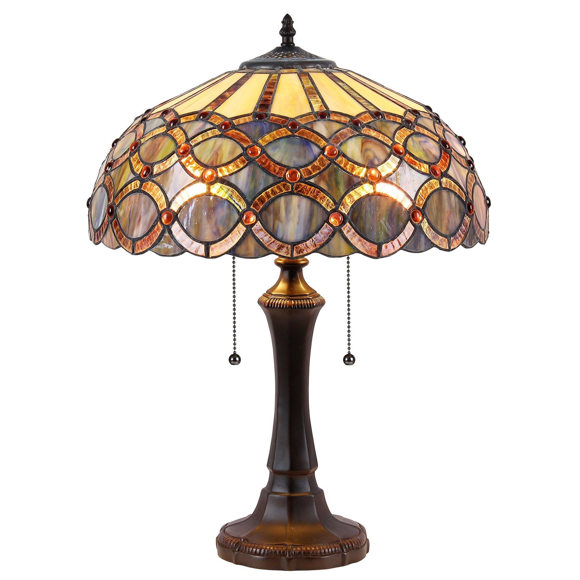 Chloe Ch38435Gg16-Tl2 Prisma Tiffany-Style Table Lamp With 16&quot; Shade