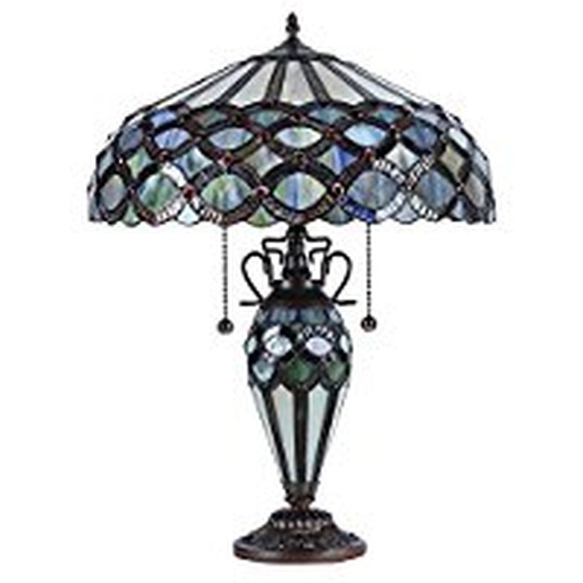 Chloe Ch38435Gg18-Dt3 Prisma Tiffany-Style Table Lamp With 18&quot; Shade, 25.2 X 18.1 X 18.1, Multicolor