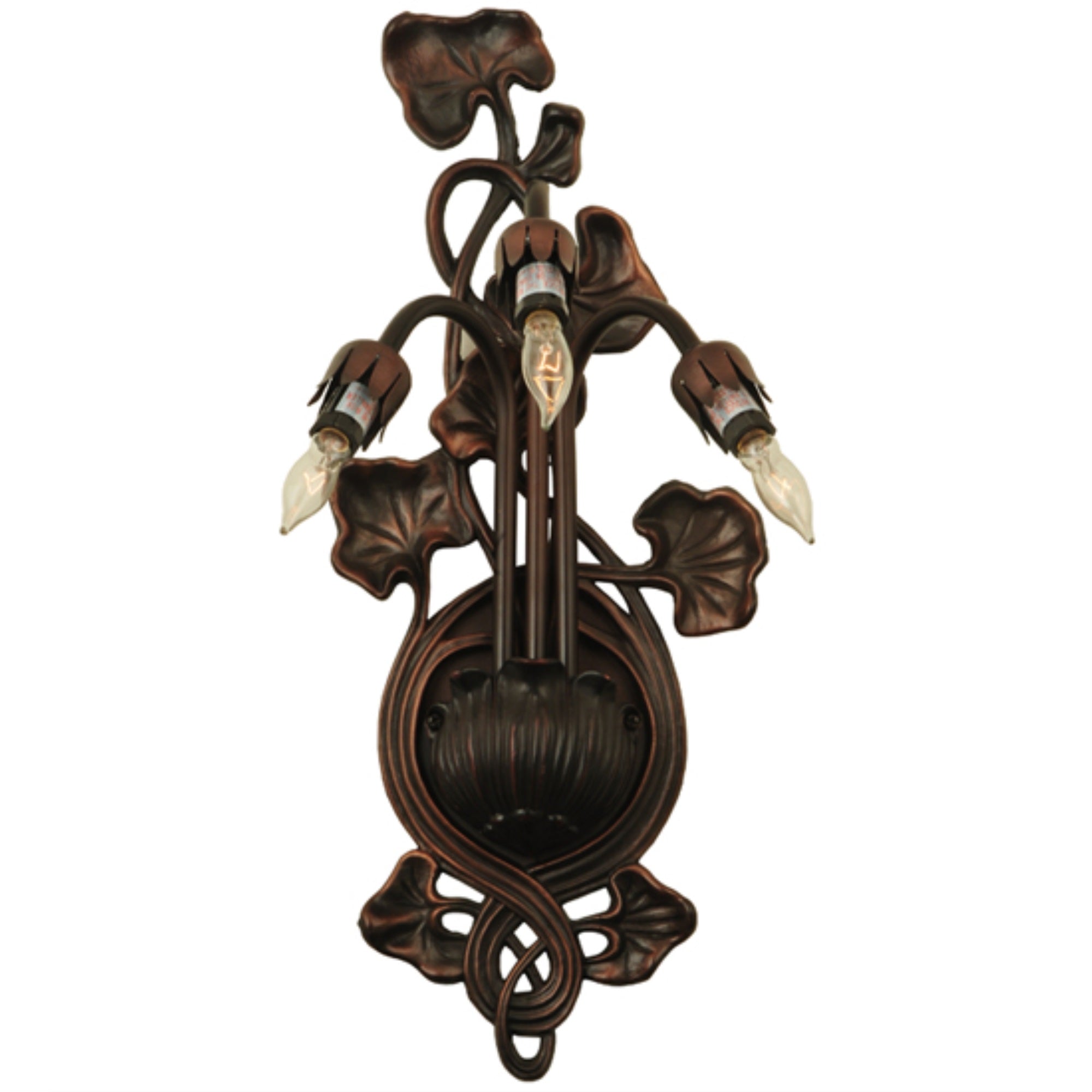 7 inchW Pond Lily 3 LT Wall Sconce Hardware