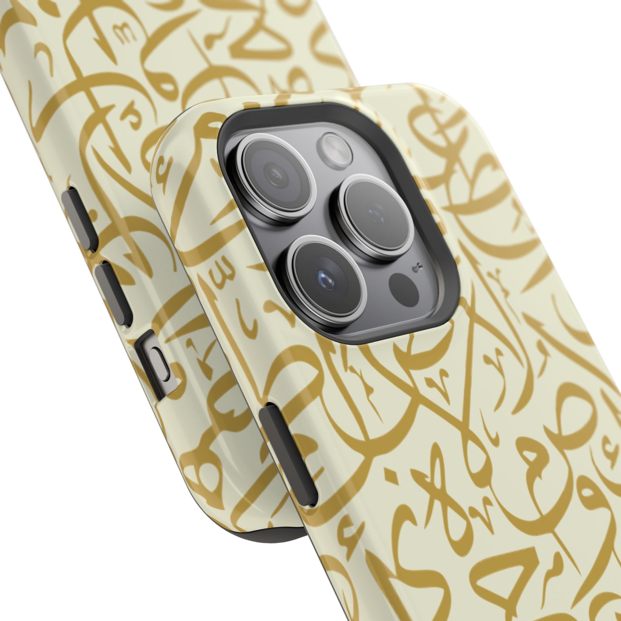 Beige and Gold Arabic Letters  Iphone Magnetic Tough Cases
