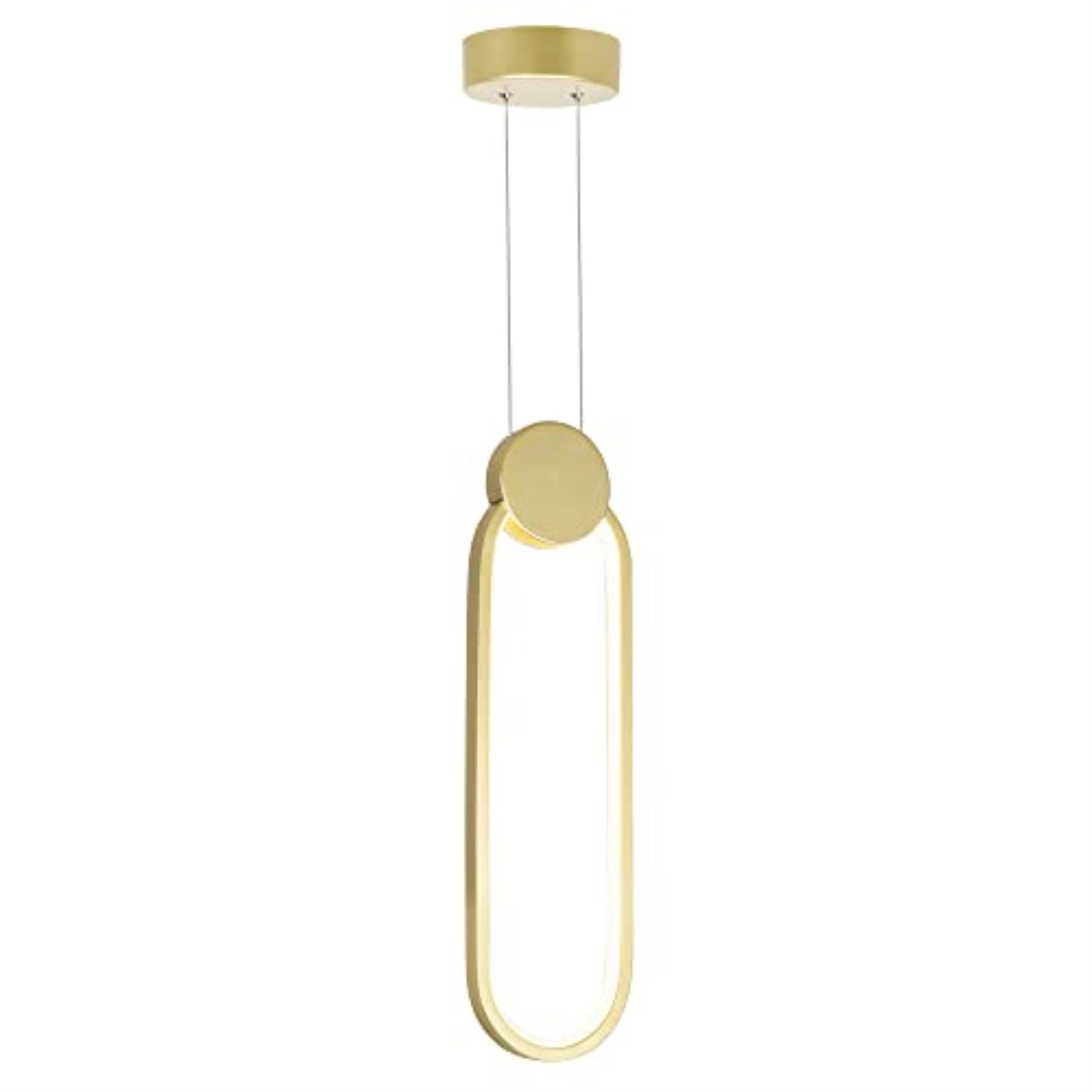 Pulley 4 in LED Satin Gold Mini Pendant