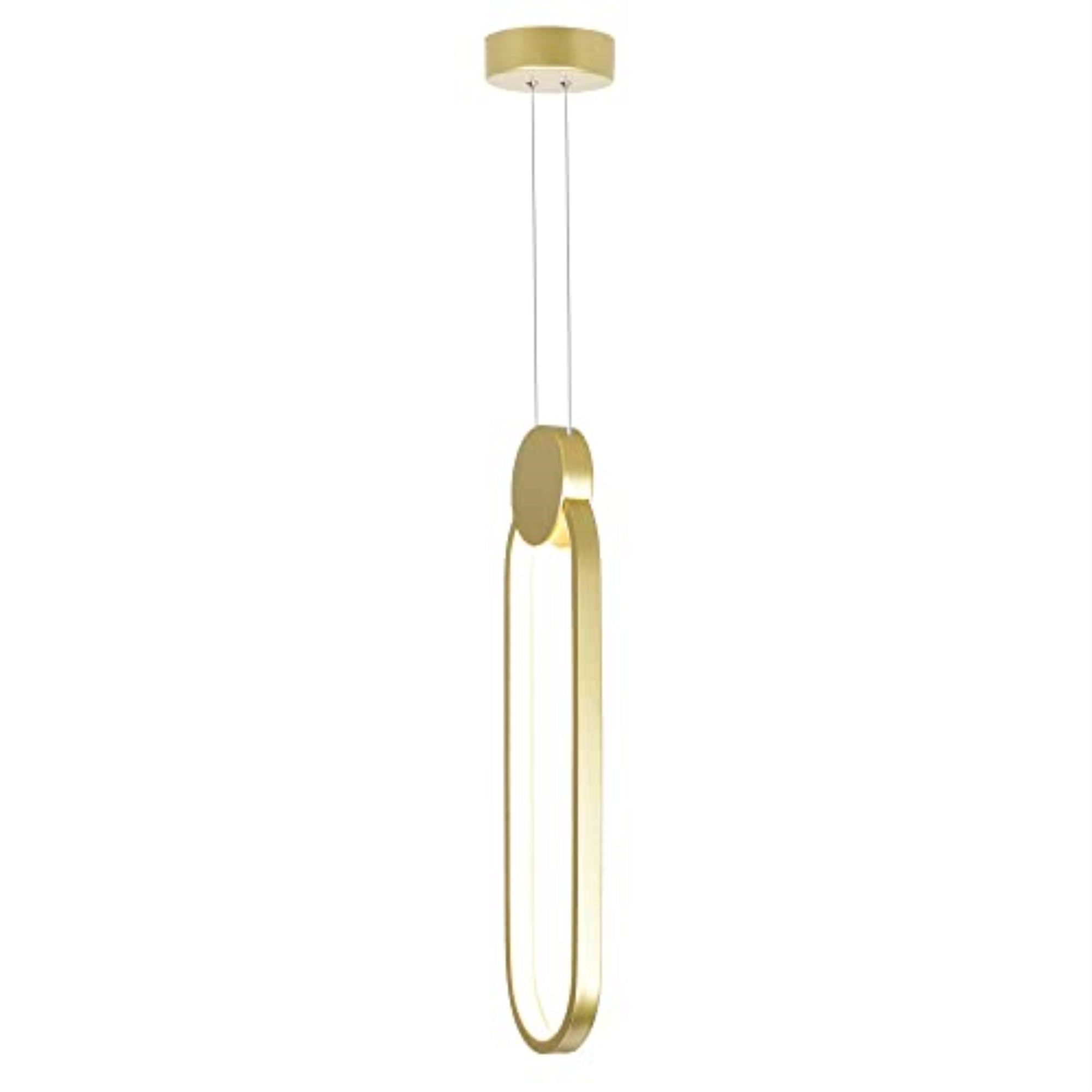 Pulley 4 in LED Satin Gold Mini Pendant