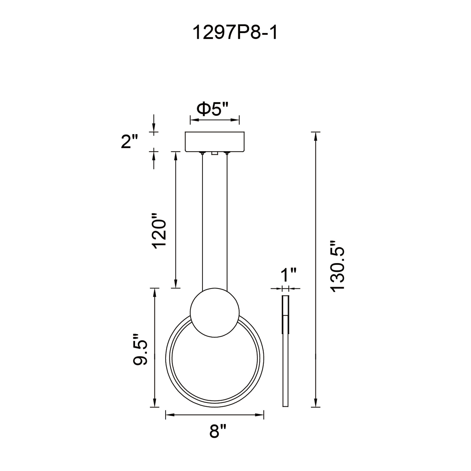 Pulley 8 in LED Satin Gold Mini Pendant