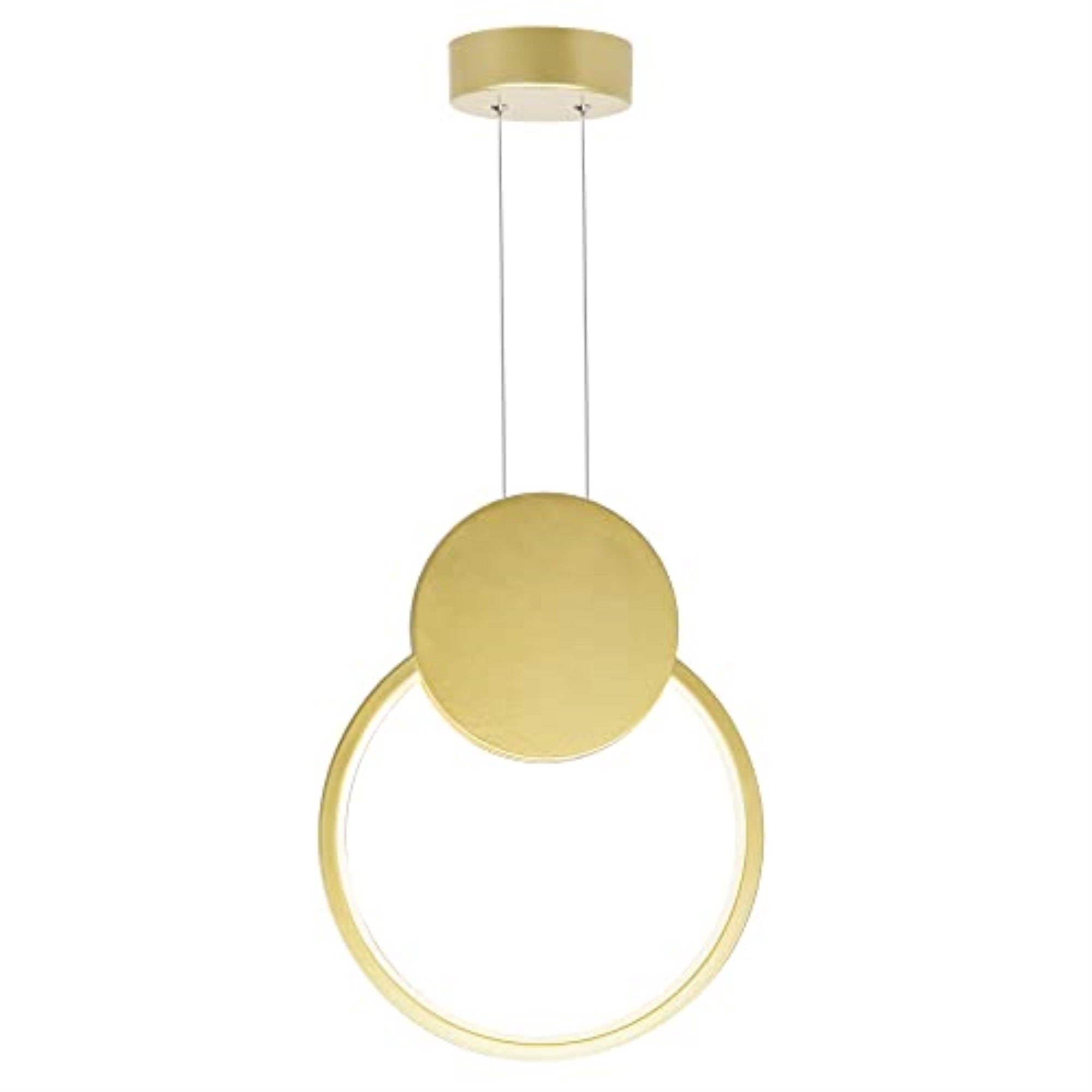 Pulley 8 in LED Satin Gold Mini Pendant
