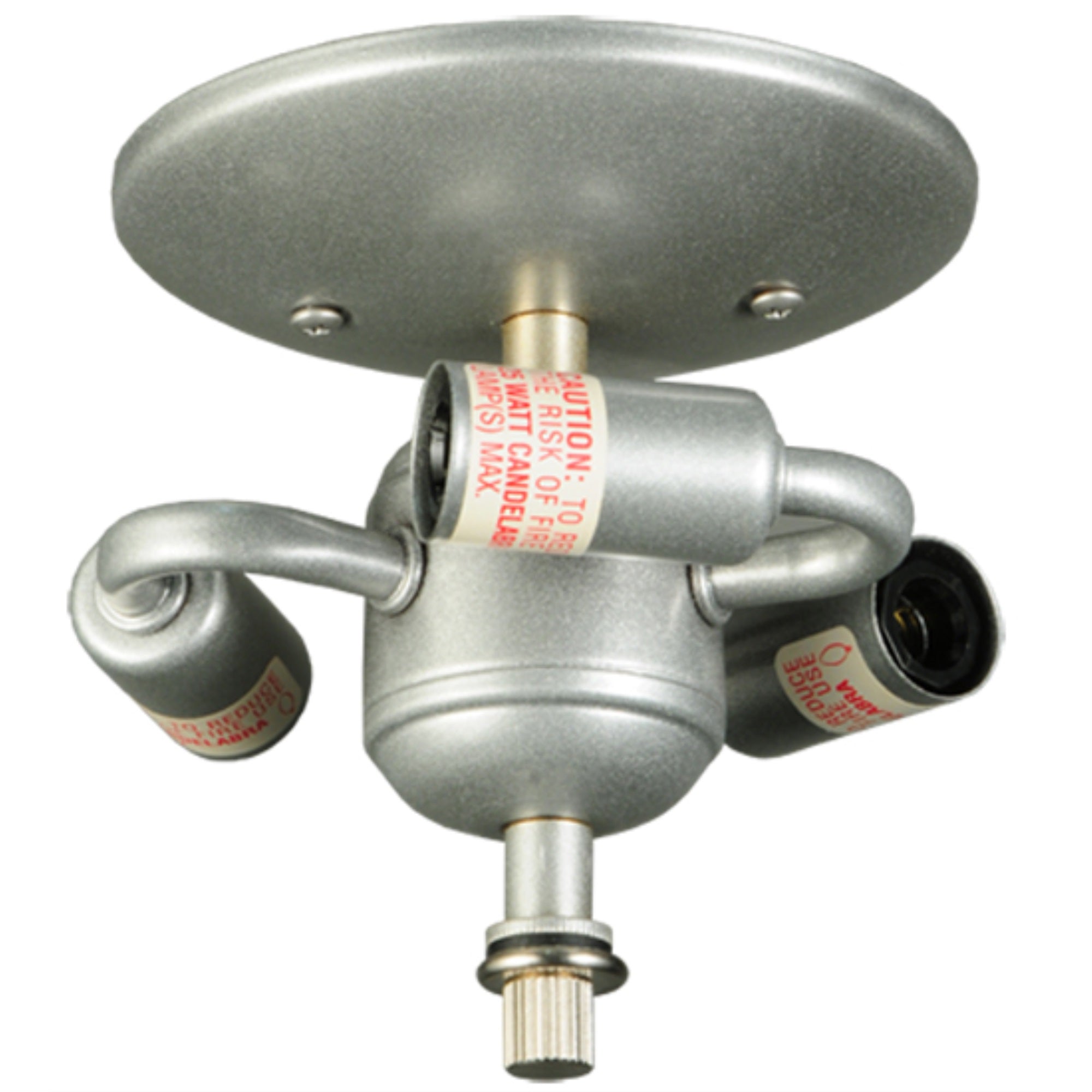 3LT Candle Socket Flushmount Hardware Nickel