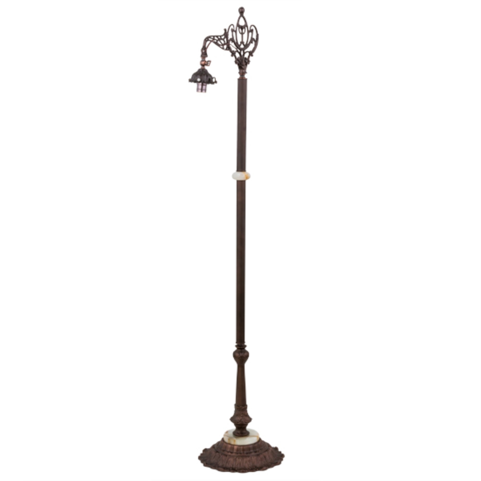 Meyda 13349 Floor Base 59in with 2.25in Fitter, Arm Design