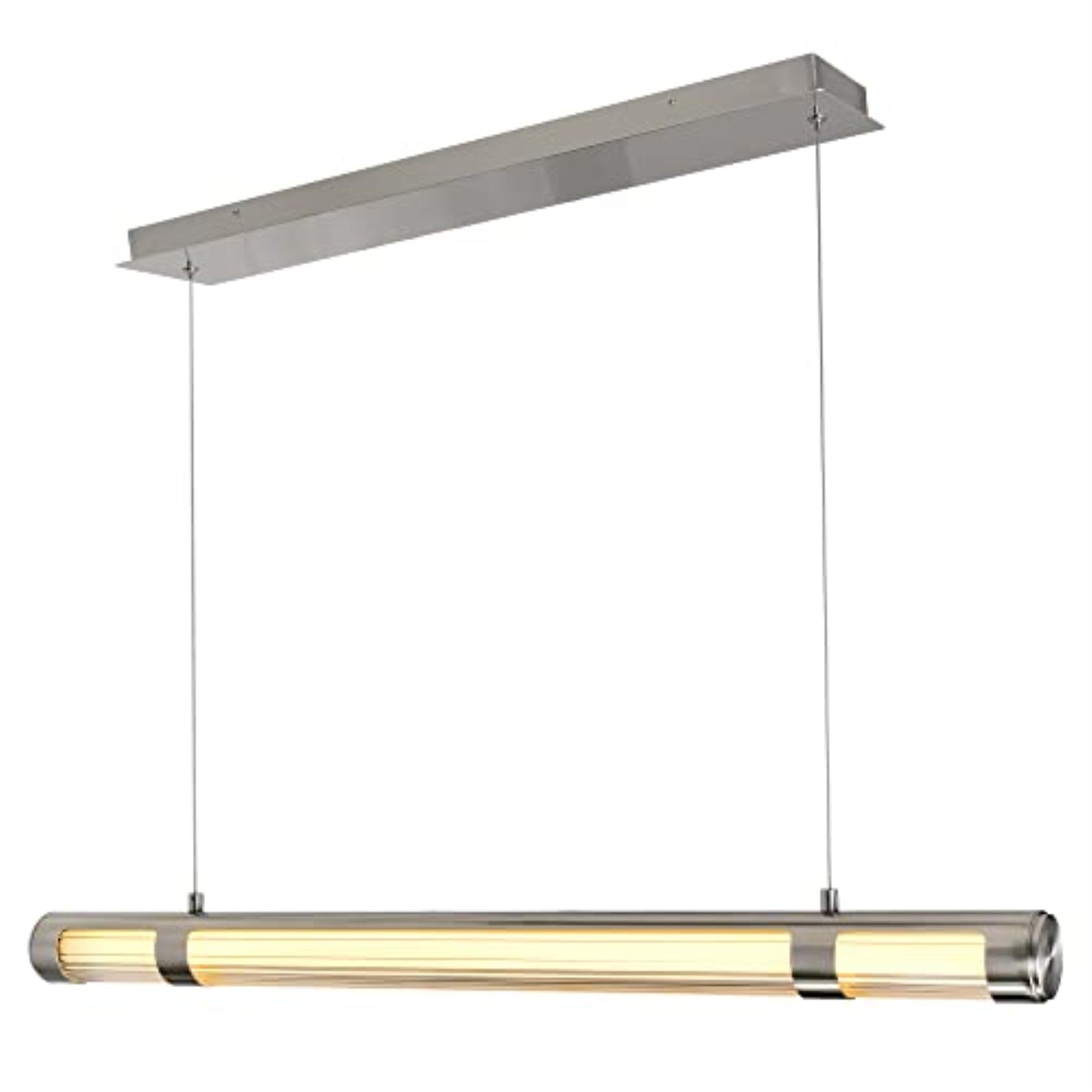 Neva 36 in LED Integrated Satin Nickel Mini Pendant
