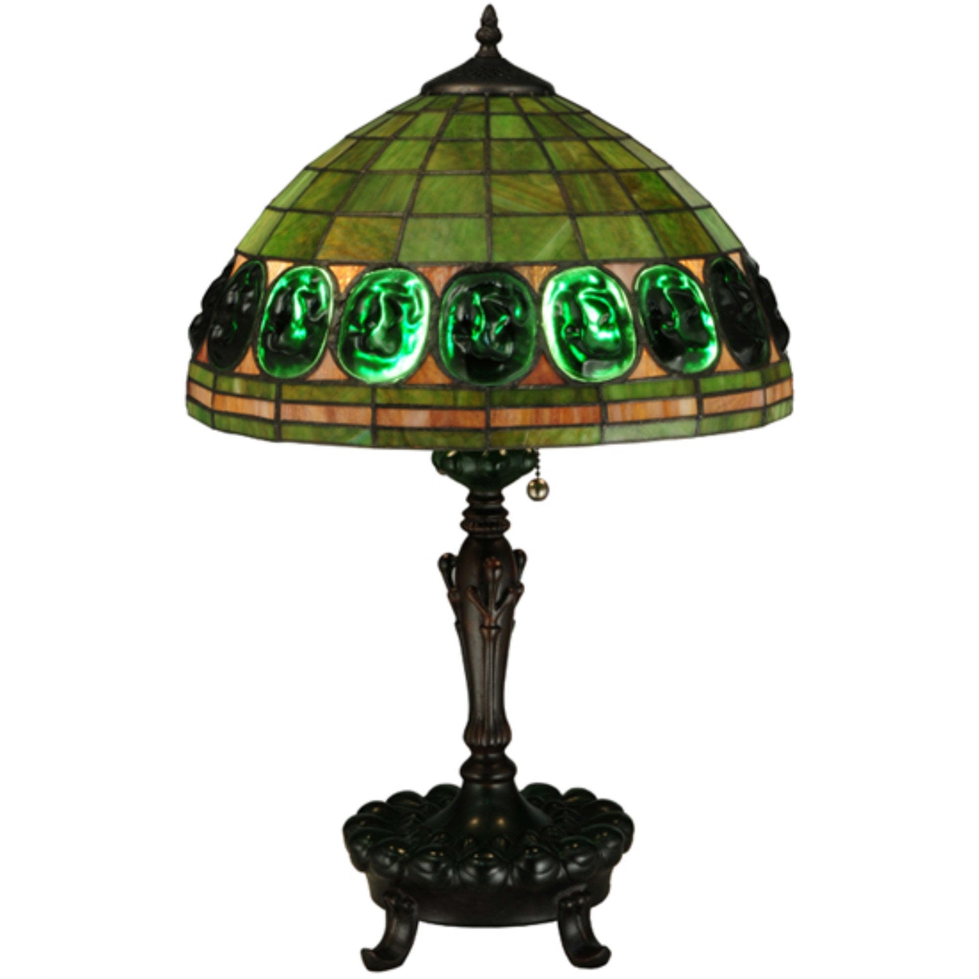 24 inchH Turtleback Table Lamp