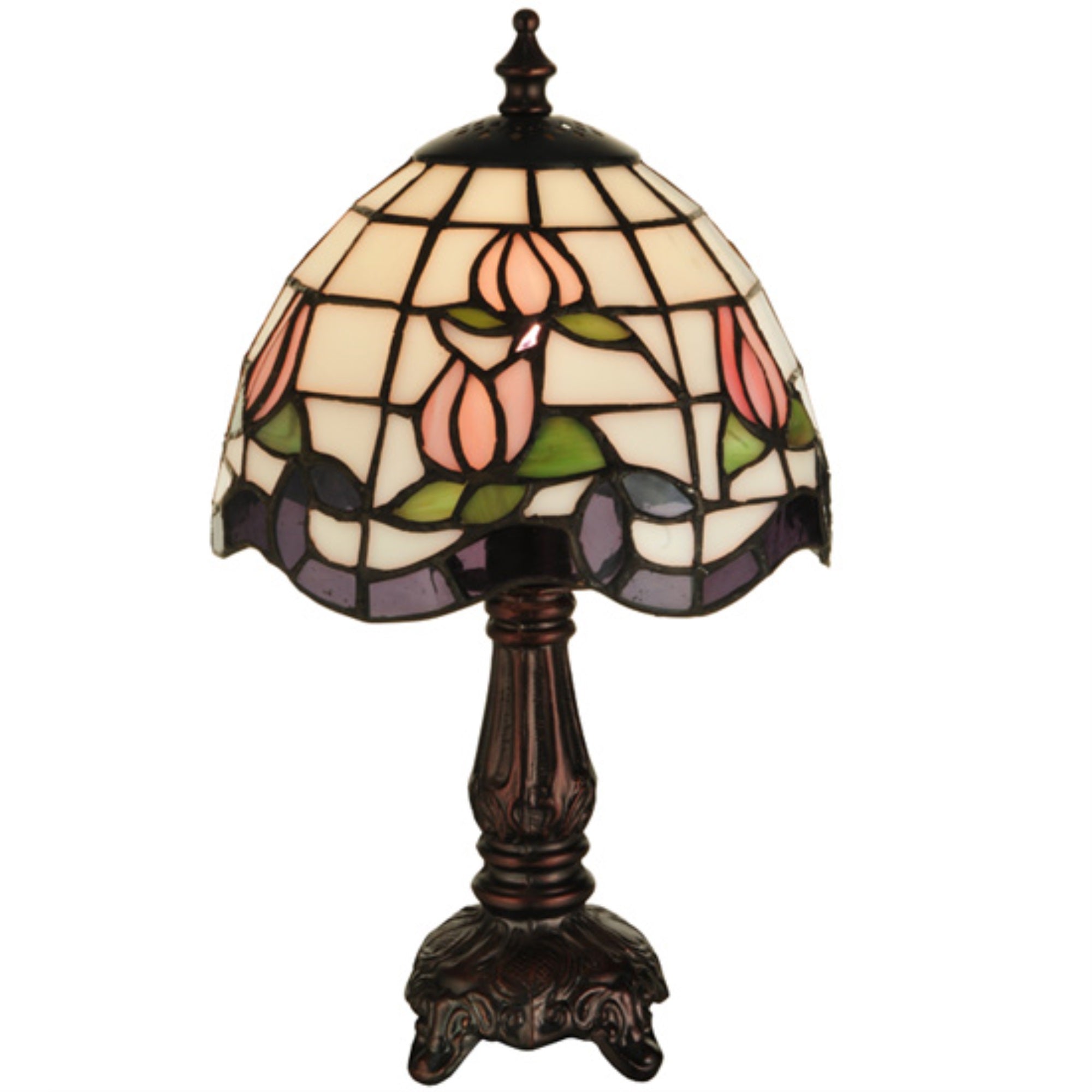 12 inchH Roseborder Mini Lamp