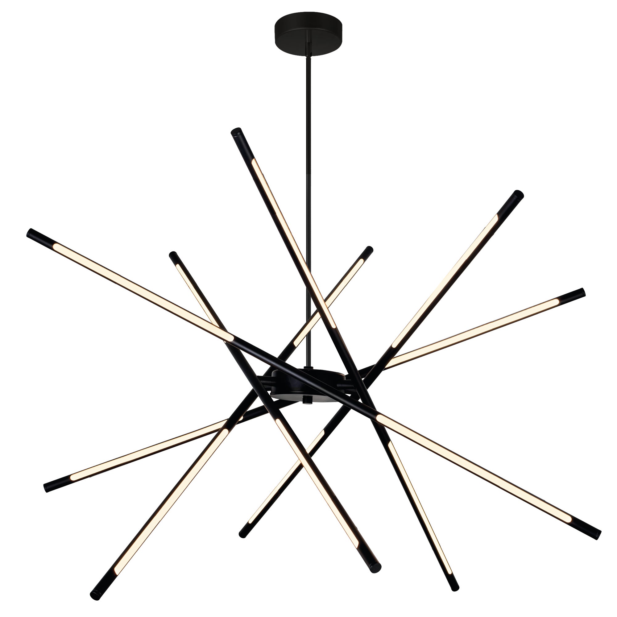 CWI Lighting Oskil 6-Light Black Metal LED Chandelier Model 1375P43-6-101