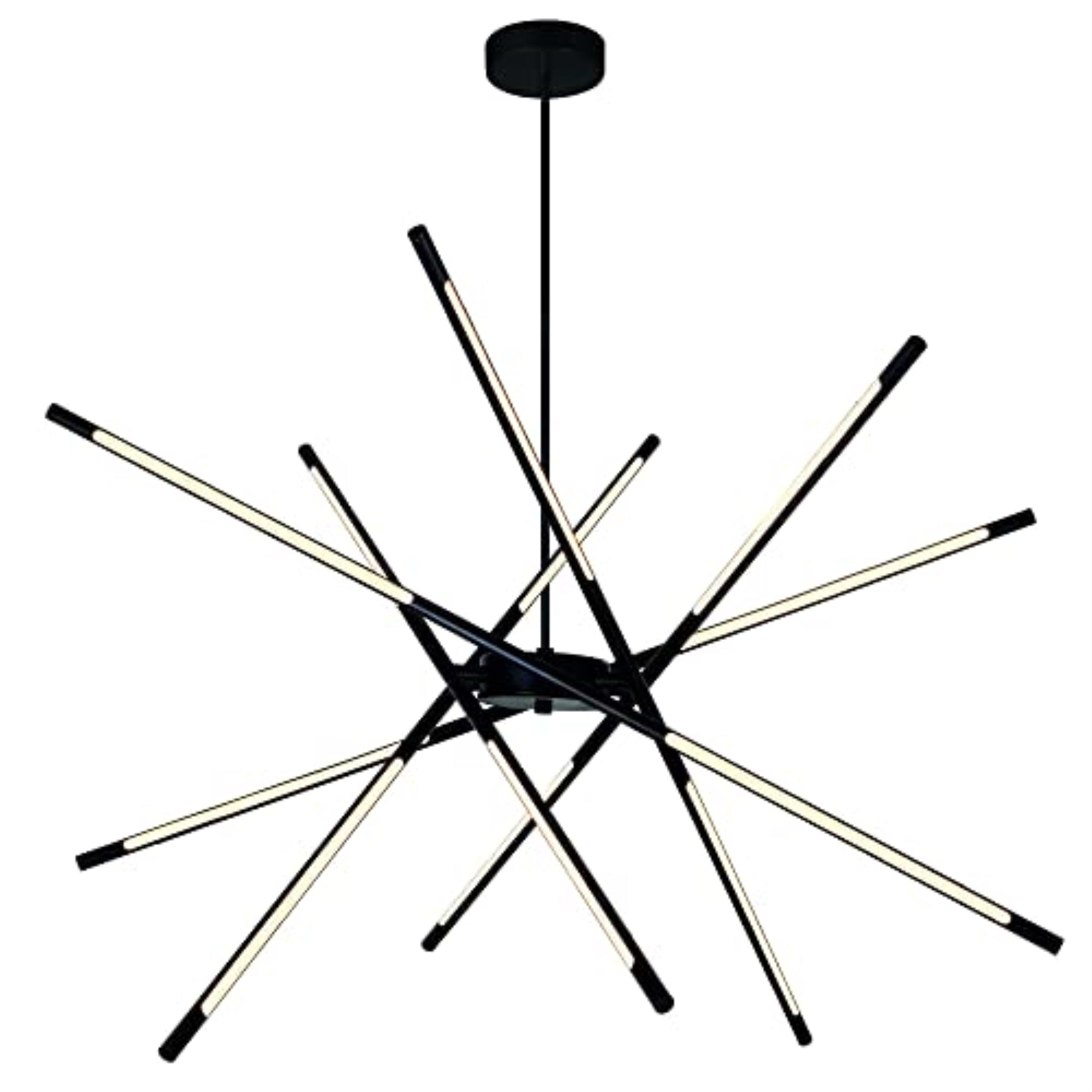 CWI Lighting Oskil 6-Light Black Metal LED Chandelier Model 1375P43-6-101