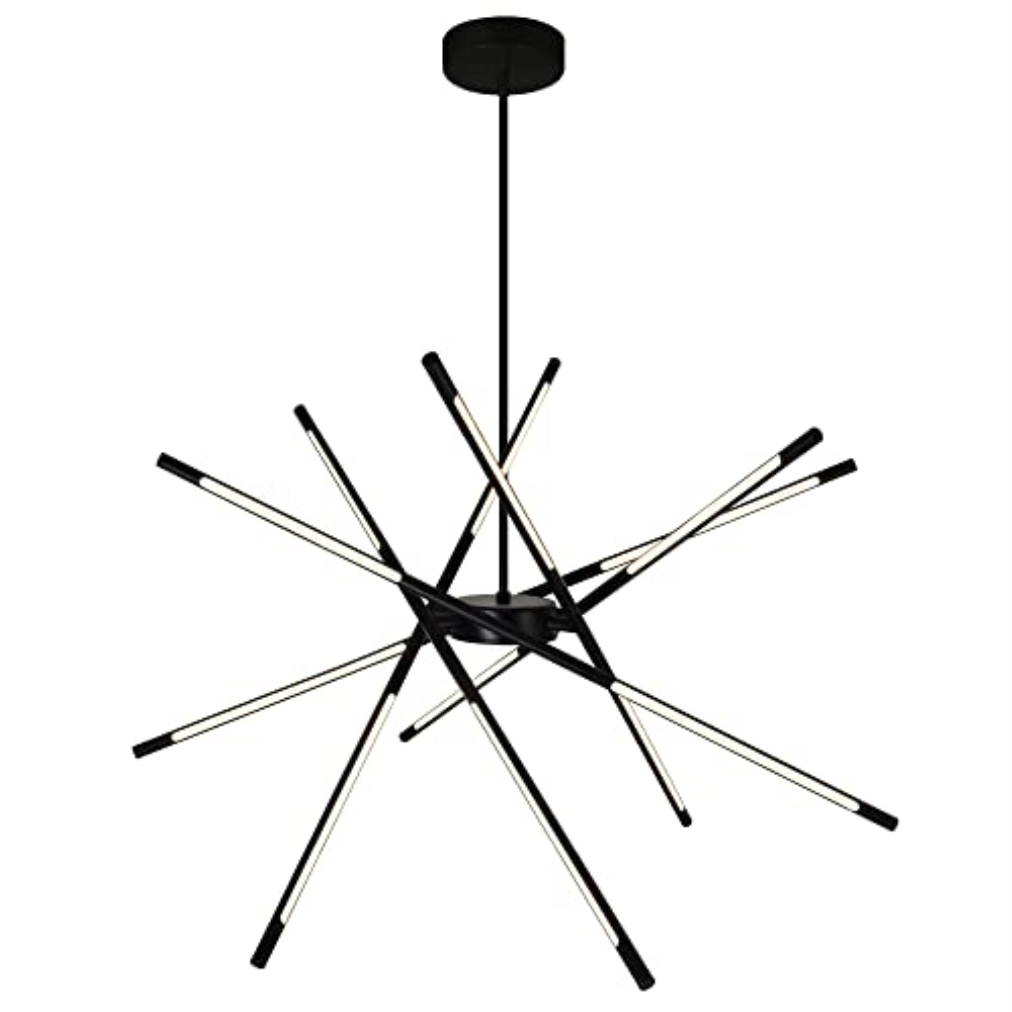 CWI Lighting Oskil 6-Light Black Metal LED Chandelier Model 1375P43-6-101