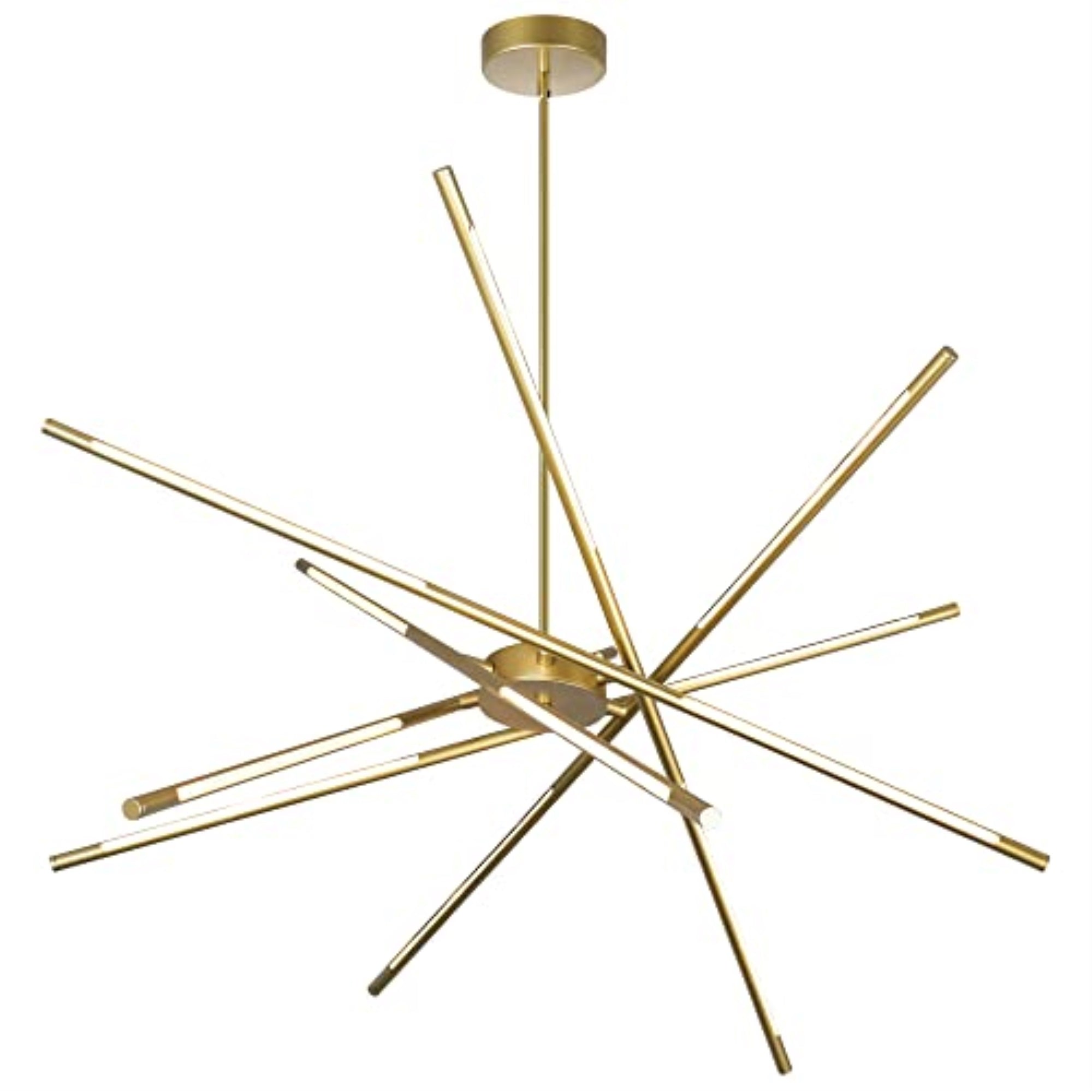 CWI Lighting Oskil LED Chandelier, Metal, Satin Gold, Model 1375P43-6-602