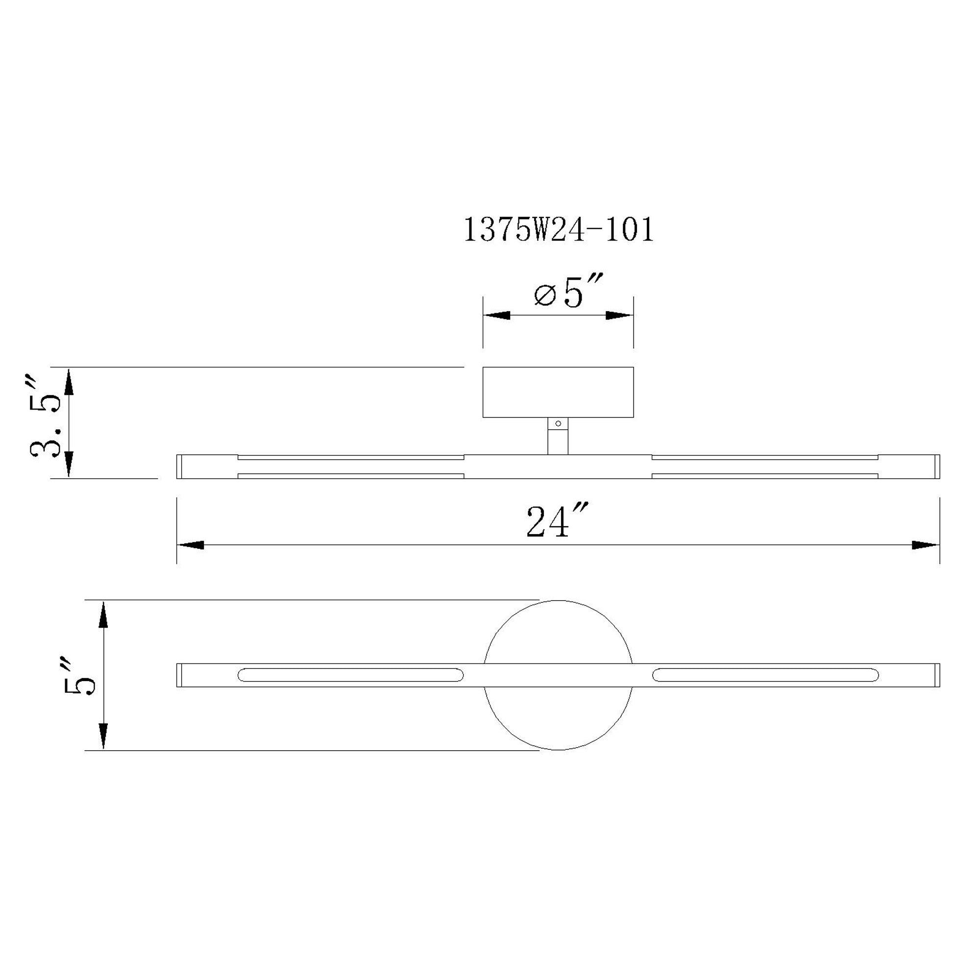 Oskil LED Integrated Wall Light With Black Finish