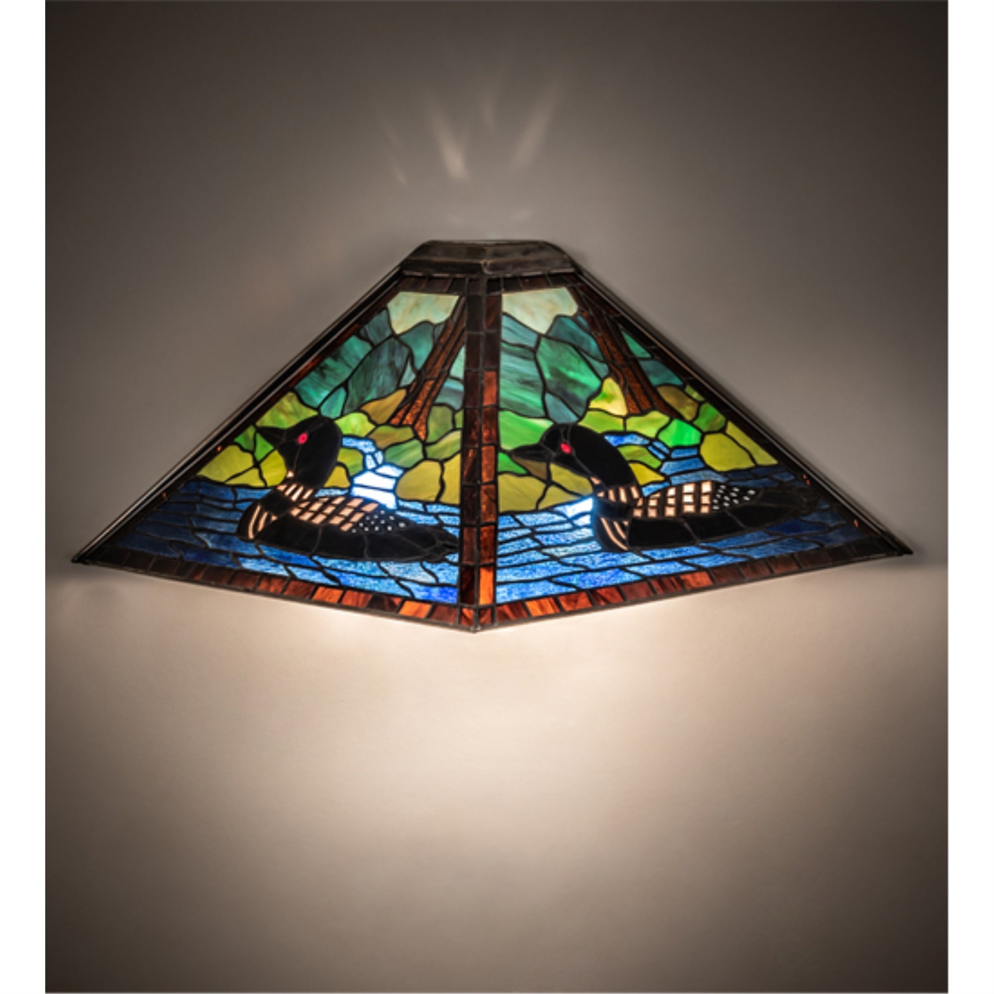 Meyda Tiffany Lighting Fixture 24in Width Metal Purple/Blue Bl Ca Ebr Model 138028