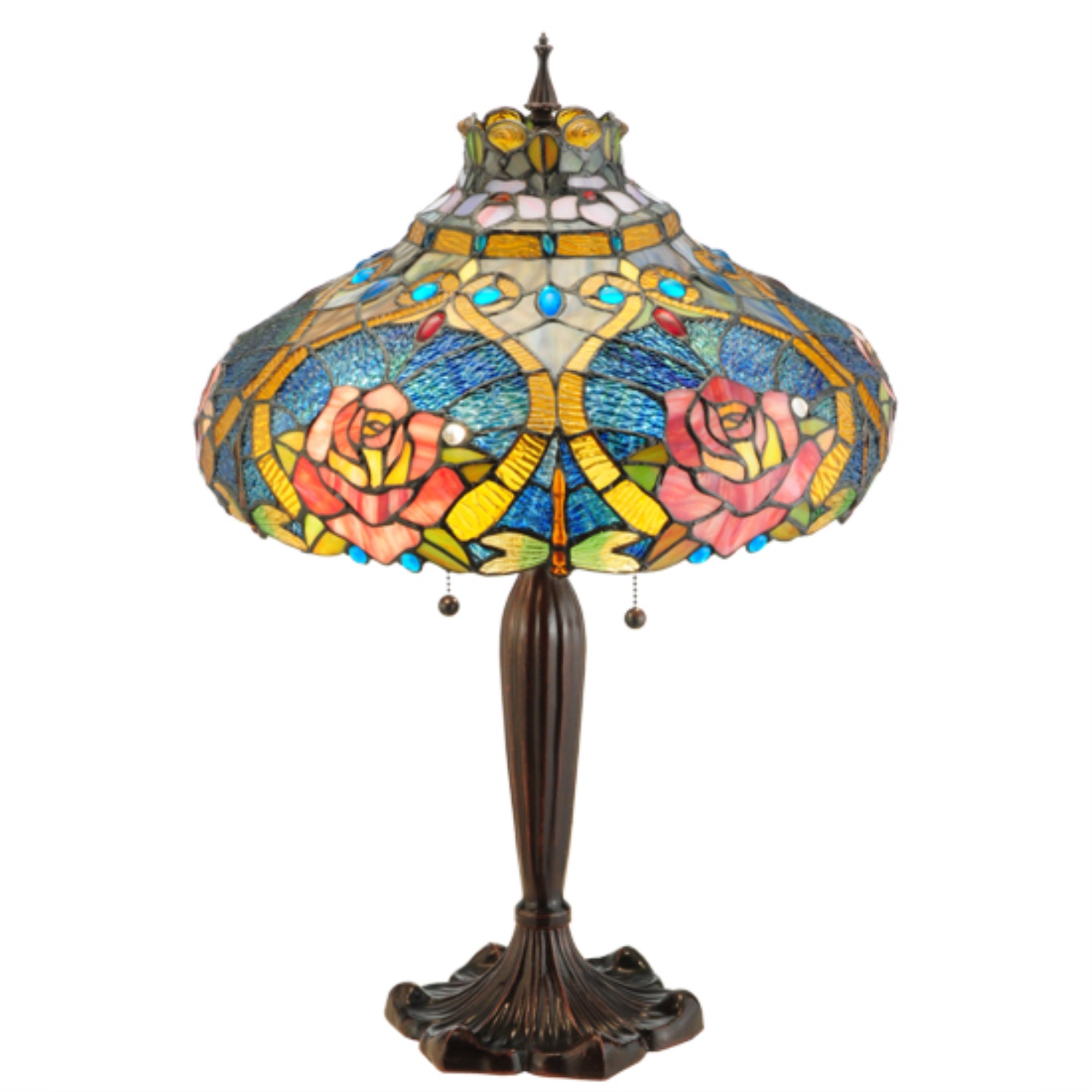 26 inchH Dragonfly Rose Table Lamp