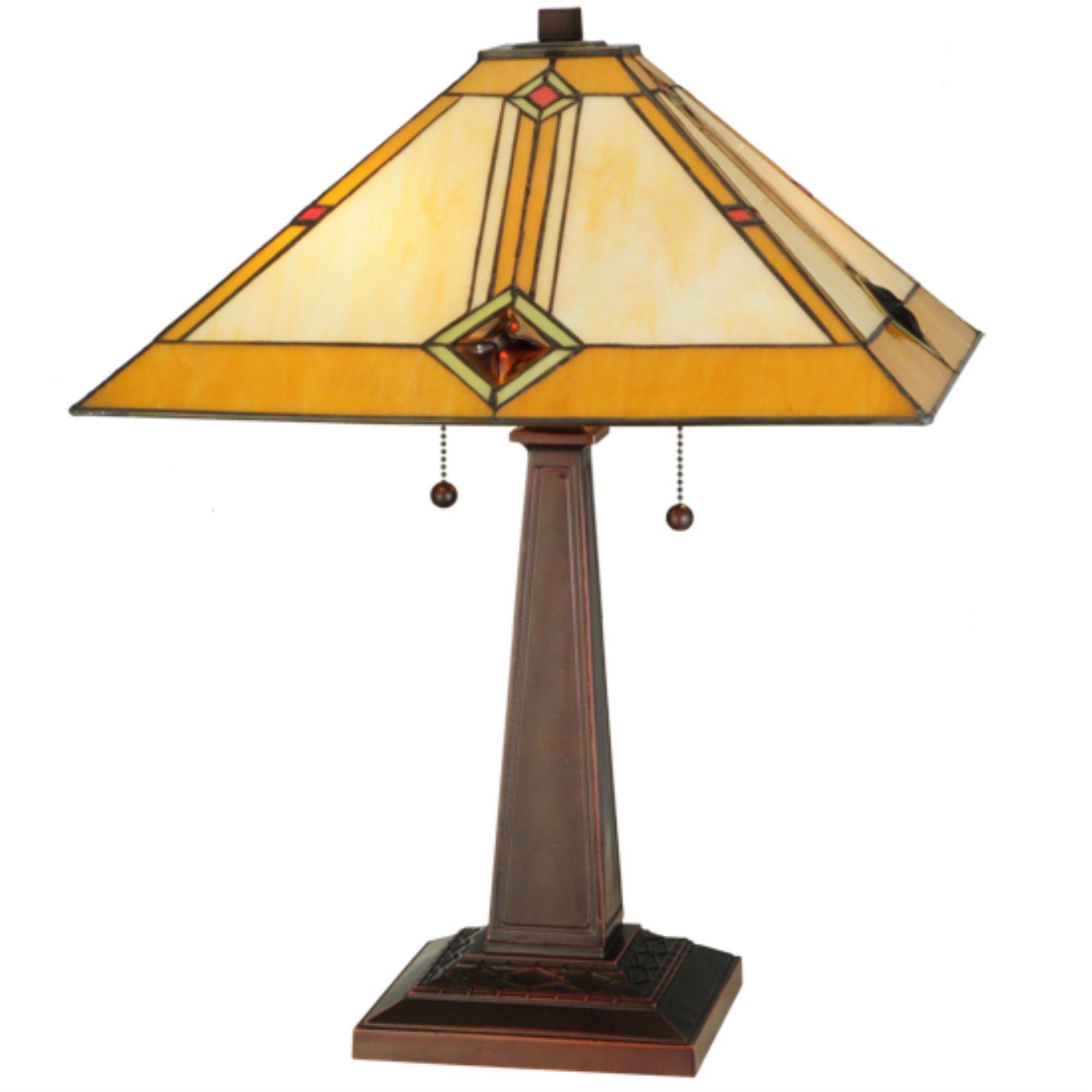22 inchH Diamond Mission Table Lamp