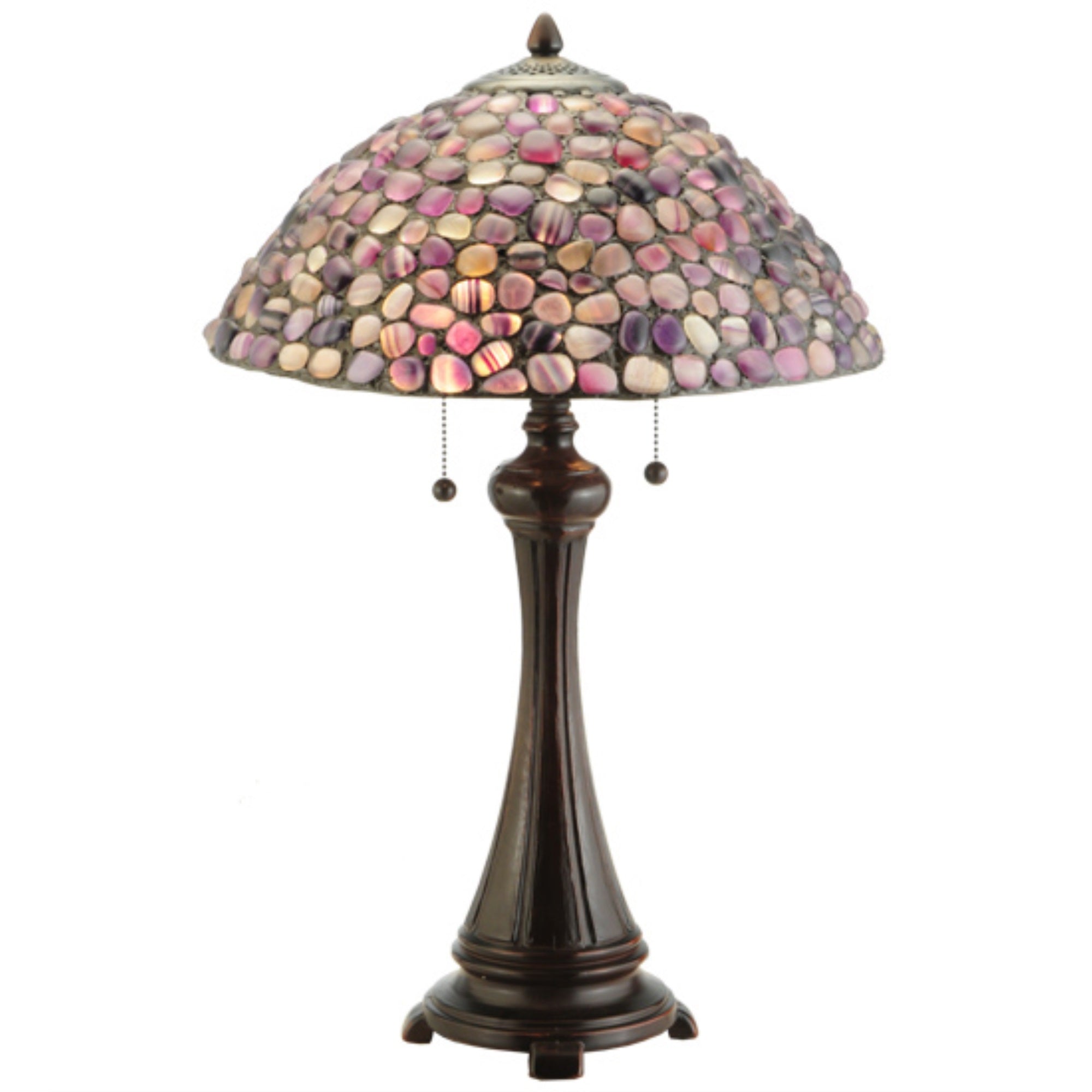 25 inchH Agata Purple Table Lamp