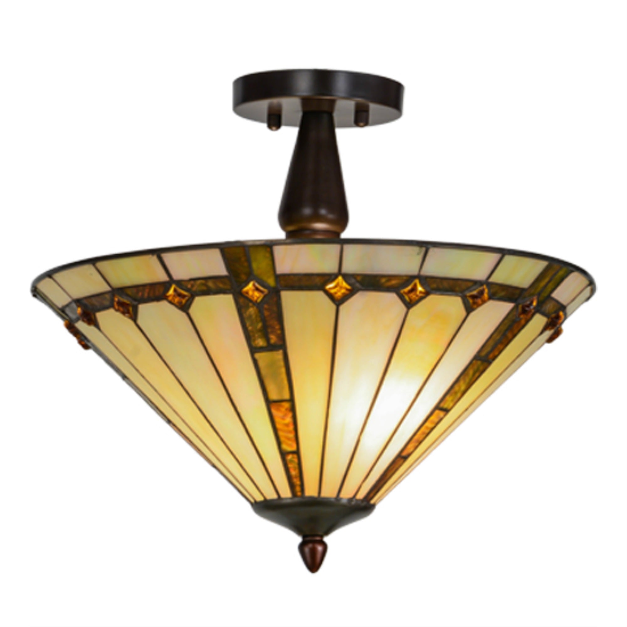 16 inchW Belvidere SemiFlushmount