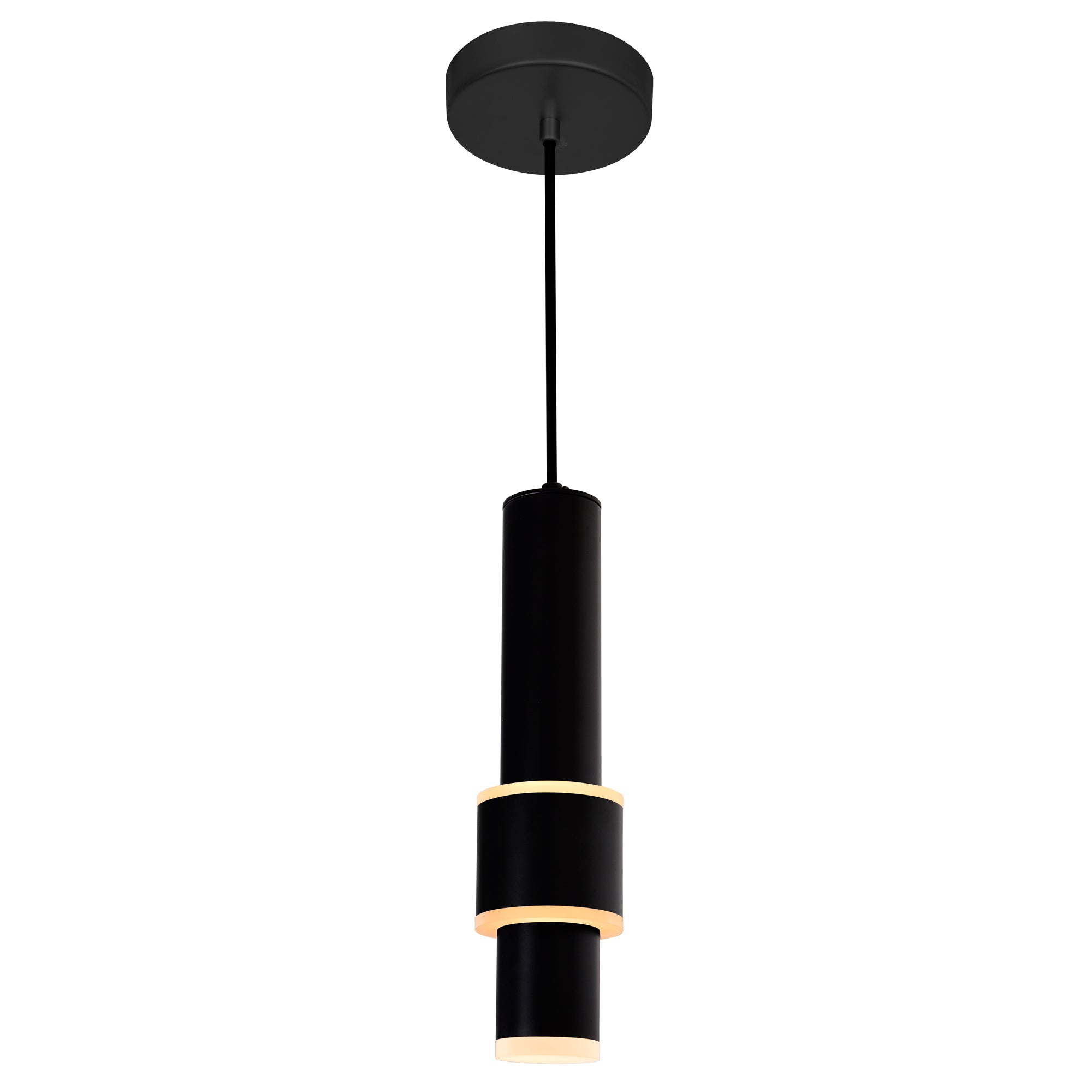 Lena LED Integrated Mini Pendant With Black Finish