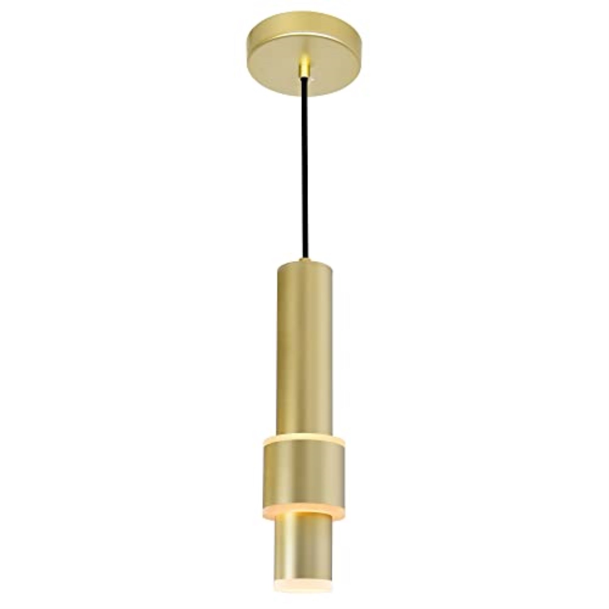 Lena LED Integrated Mini Pendant With Satin Gold Finish