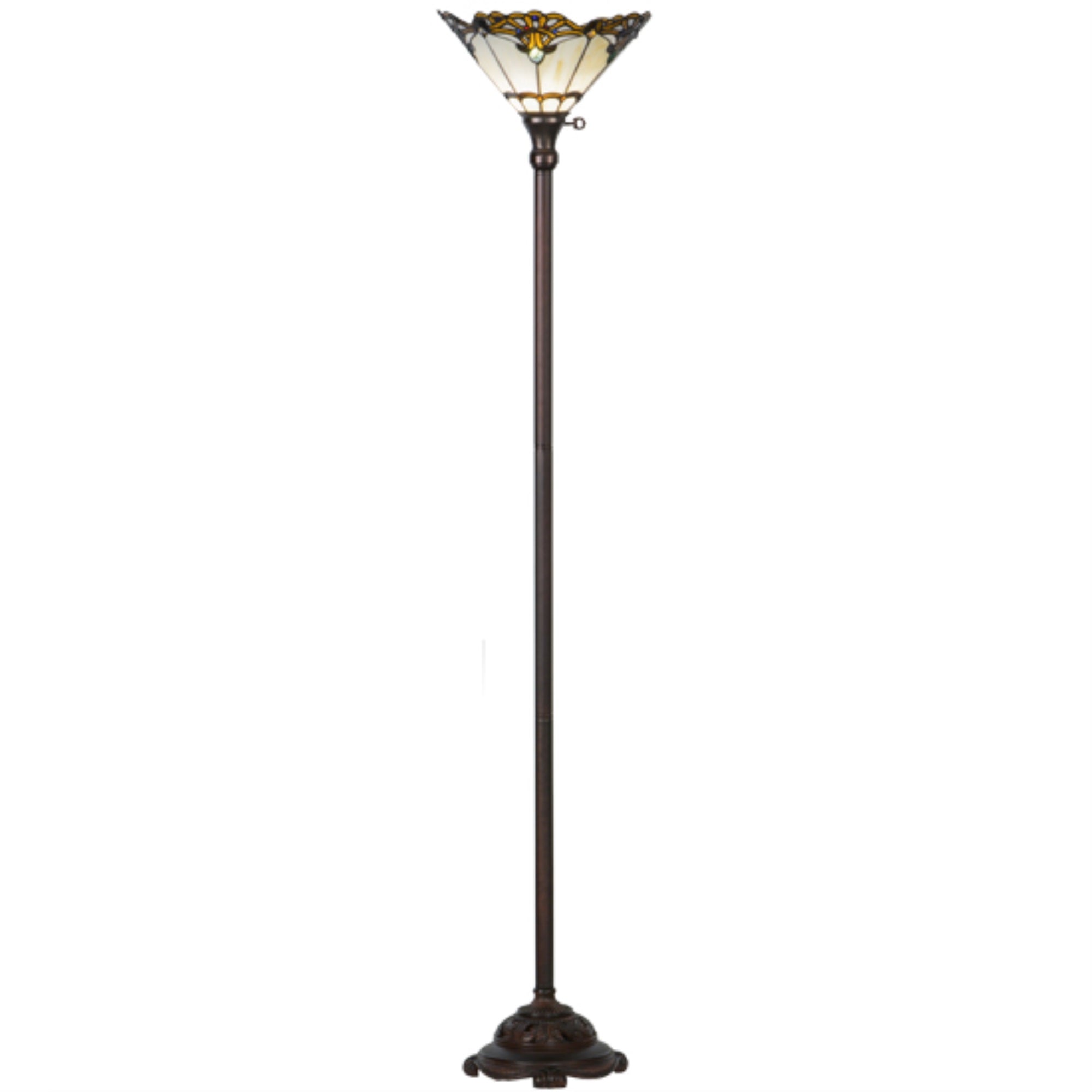 70 inchH Shell with Jewels Torchiere
