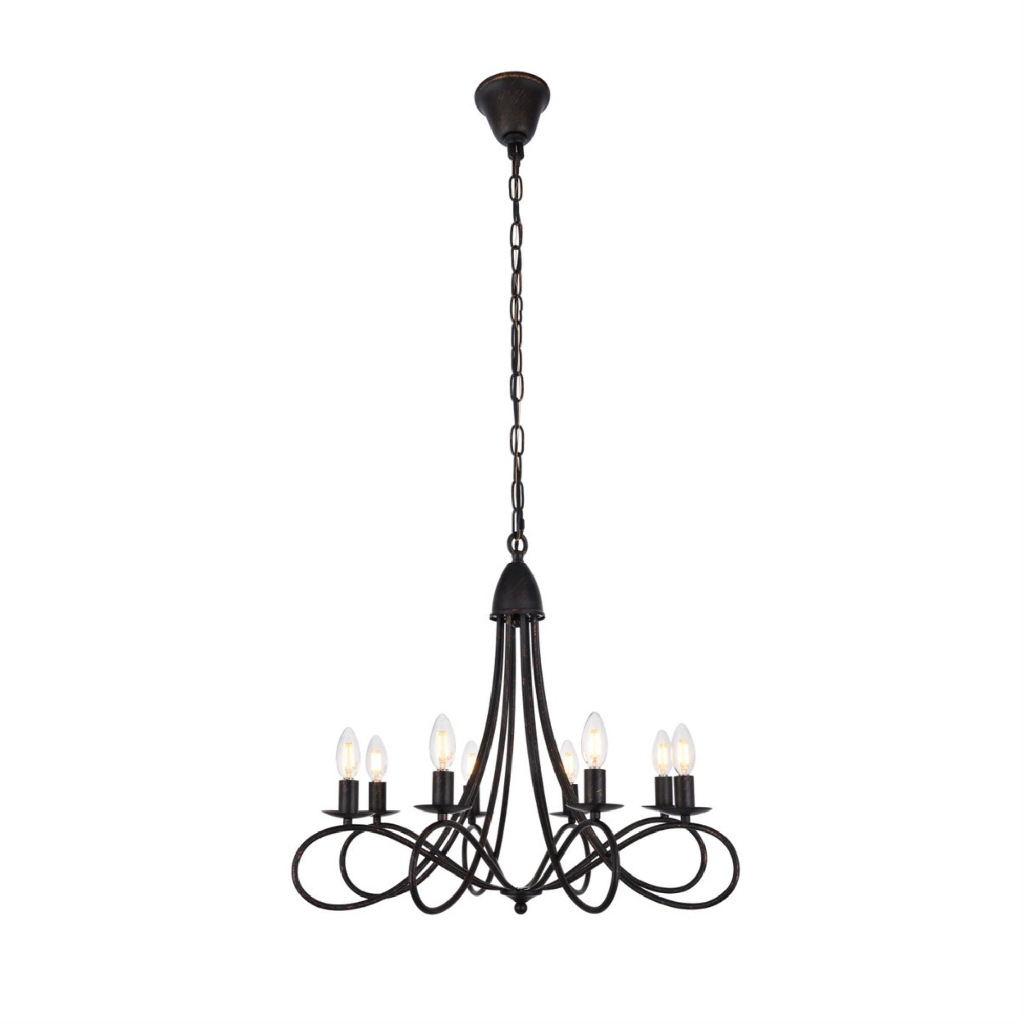 1452 Lyndon Collection Pendant lamp D:28'' H:23'' Lt:8 Dark Bronze Finish