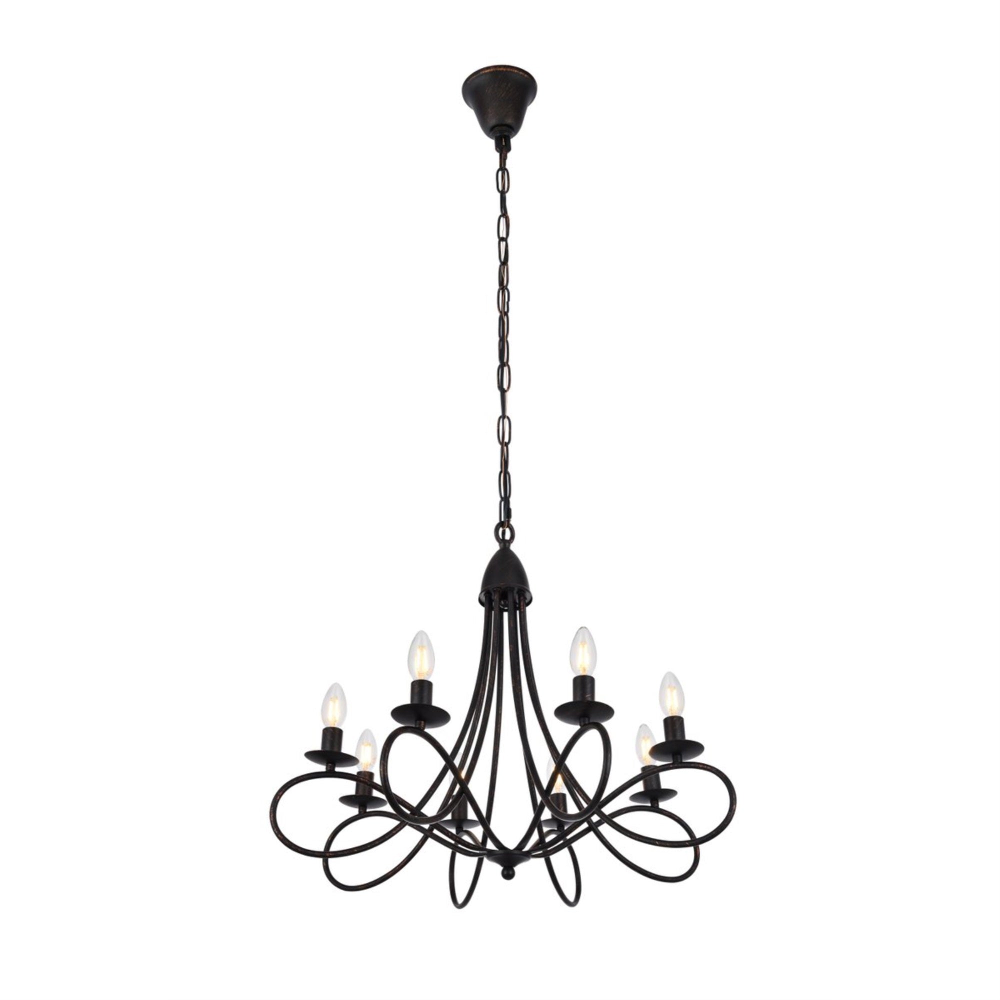 1452 Lyndon Collection Pendant lamp D:28'' H:23'' Lt:8 Dark Bronze Finish