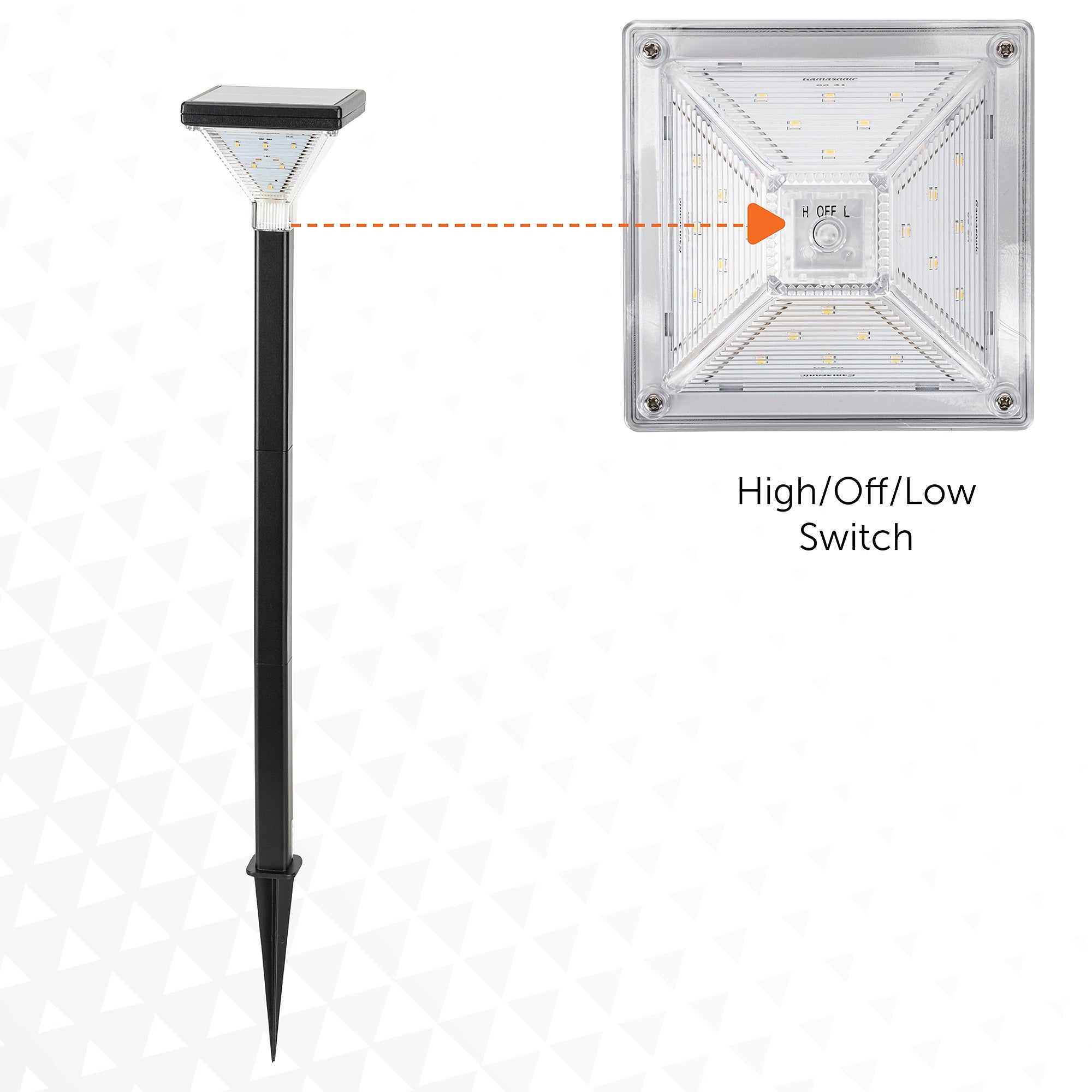 Gama Sonic Luxor Solar Pathway Light 50 Lumen LED Black Aluminum 2 Pack Model 146iP250080