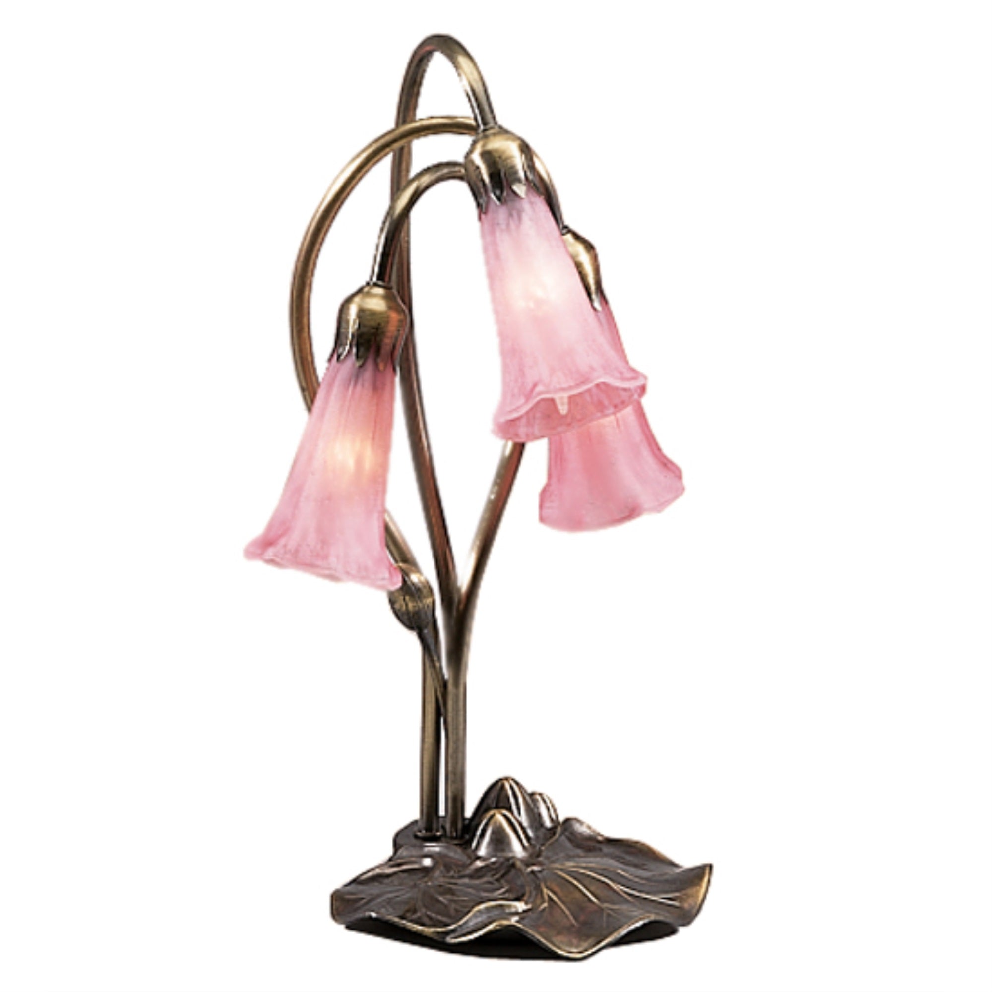 16 inchH Pink Pond Lily 3 LT Accent Lamp