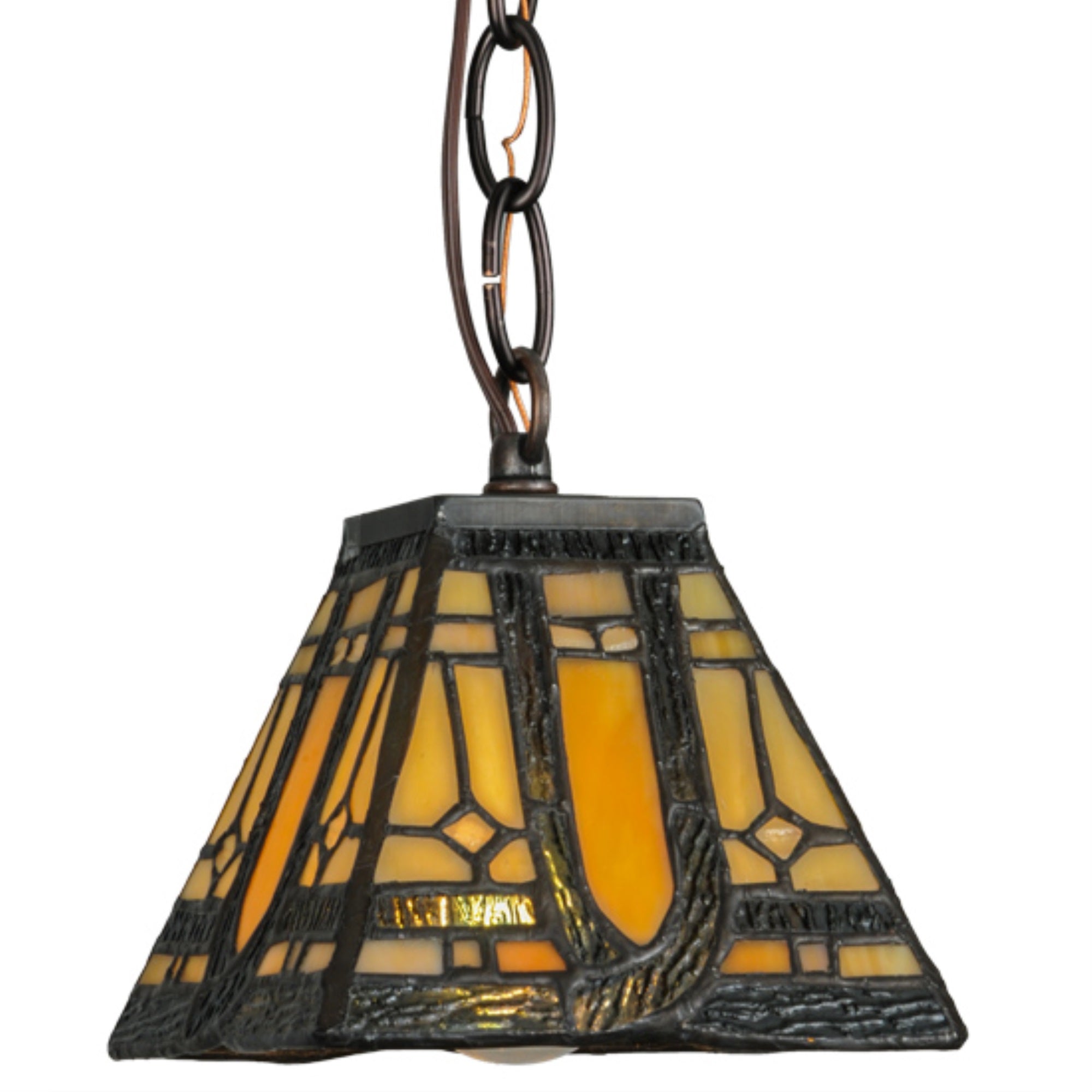 5 inchSq Sierra Prairie Mission Mini Pendant