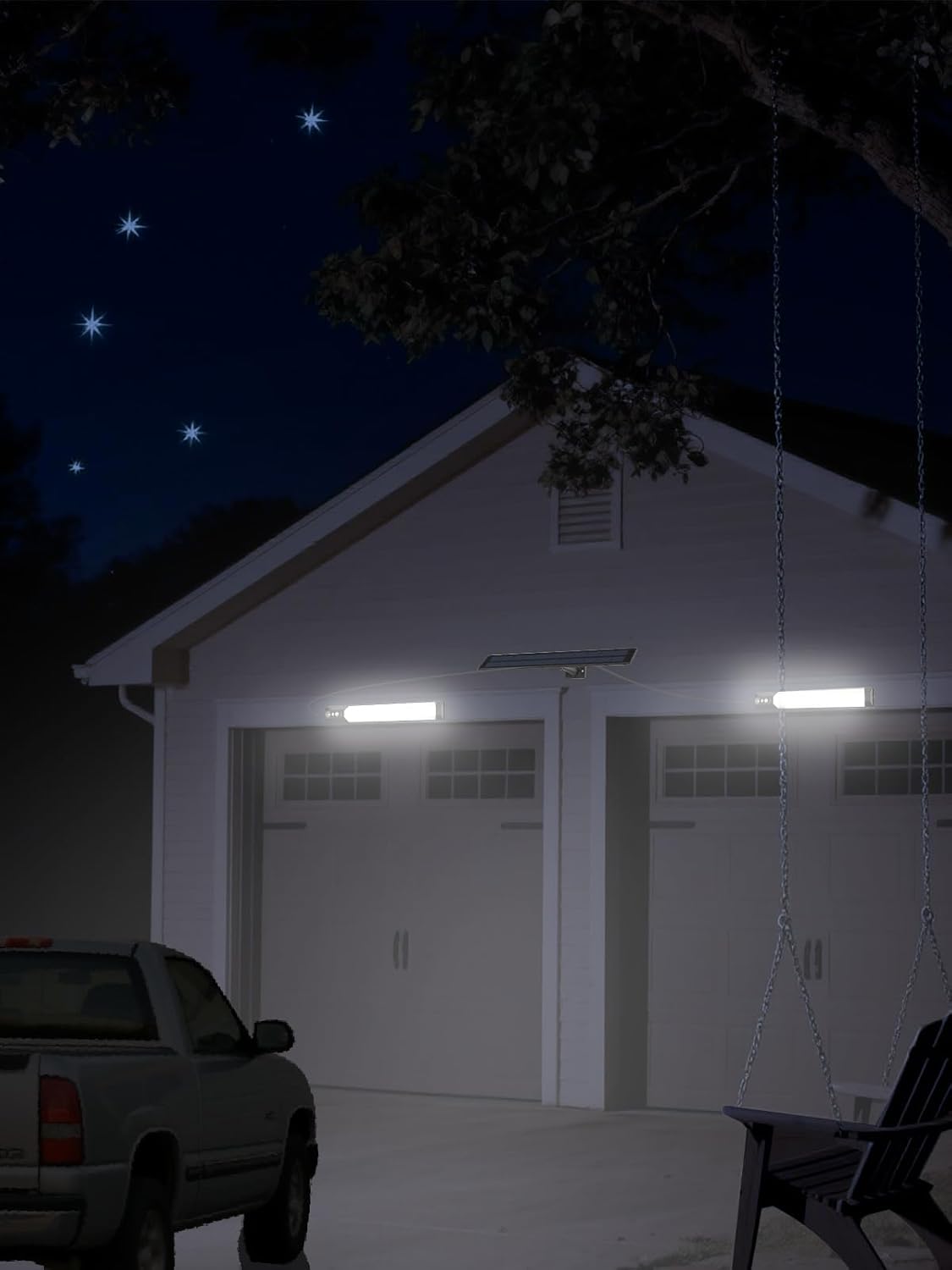 1500W Solar Motion Sensor Lights Outdoor – 316 LED, 1500LM, Detachable Handheld, 2-Pack