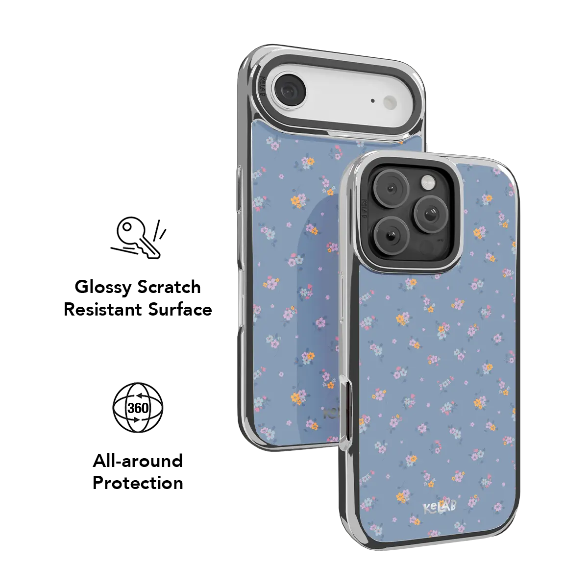 Tiny Meadow | Pastel Blue Floral iPhone Case