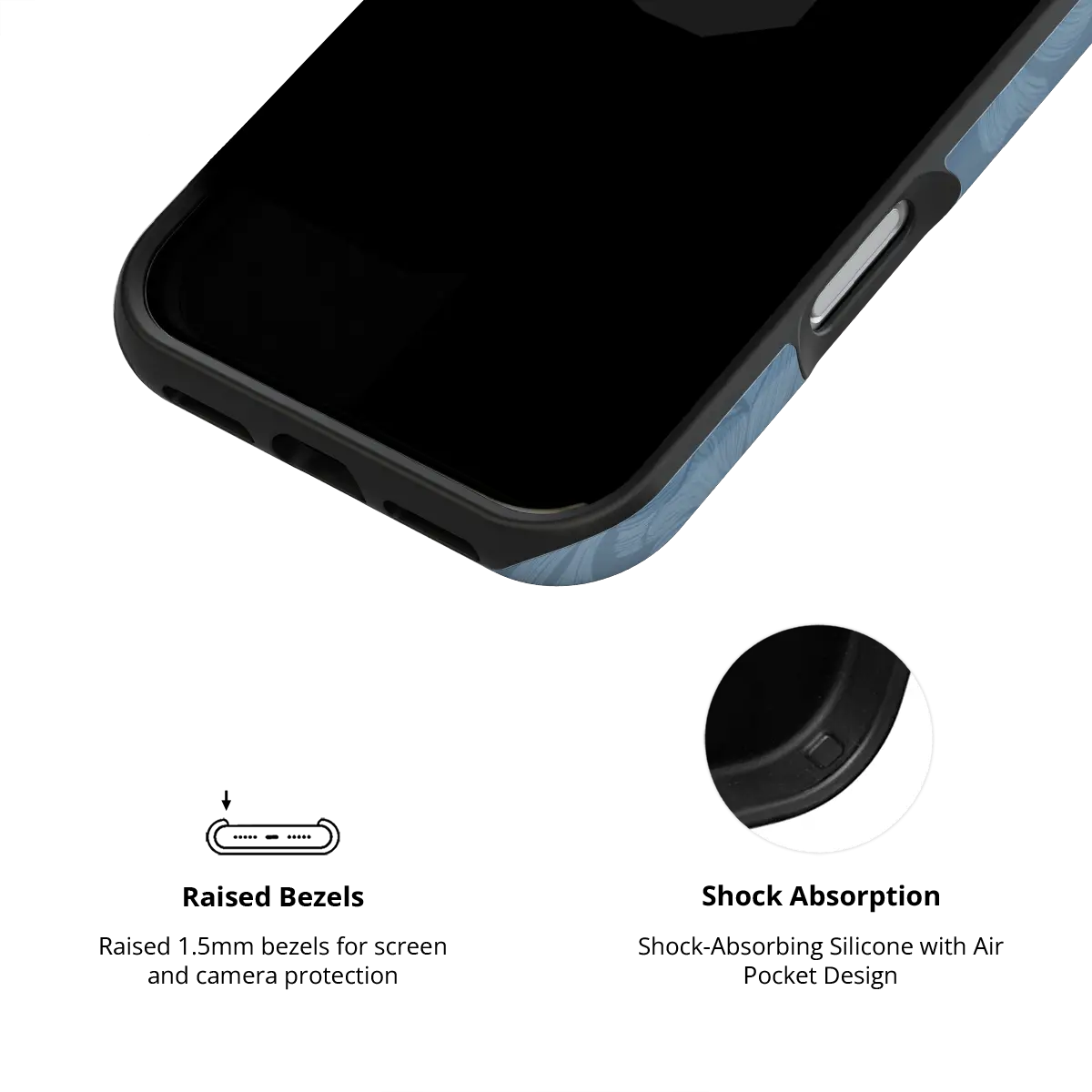 Cerulean | Dusty Blue Floral iPhone Case