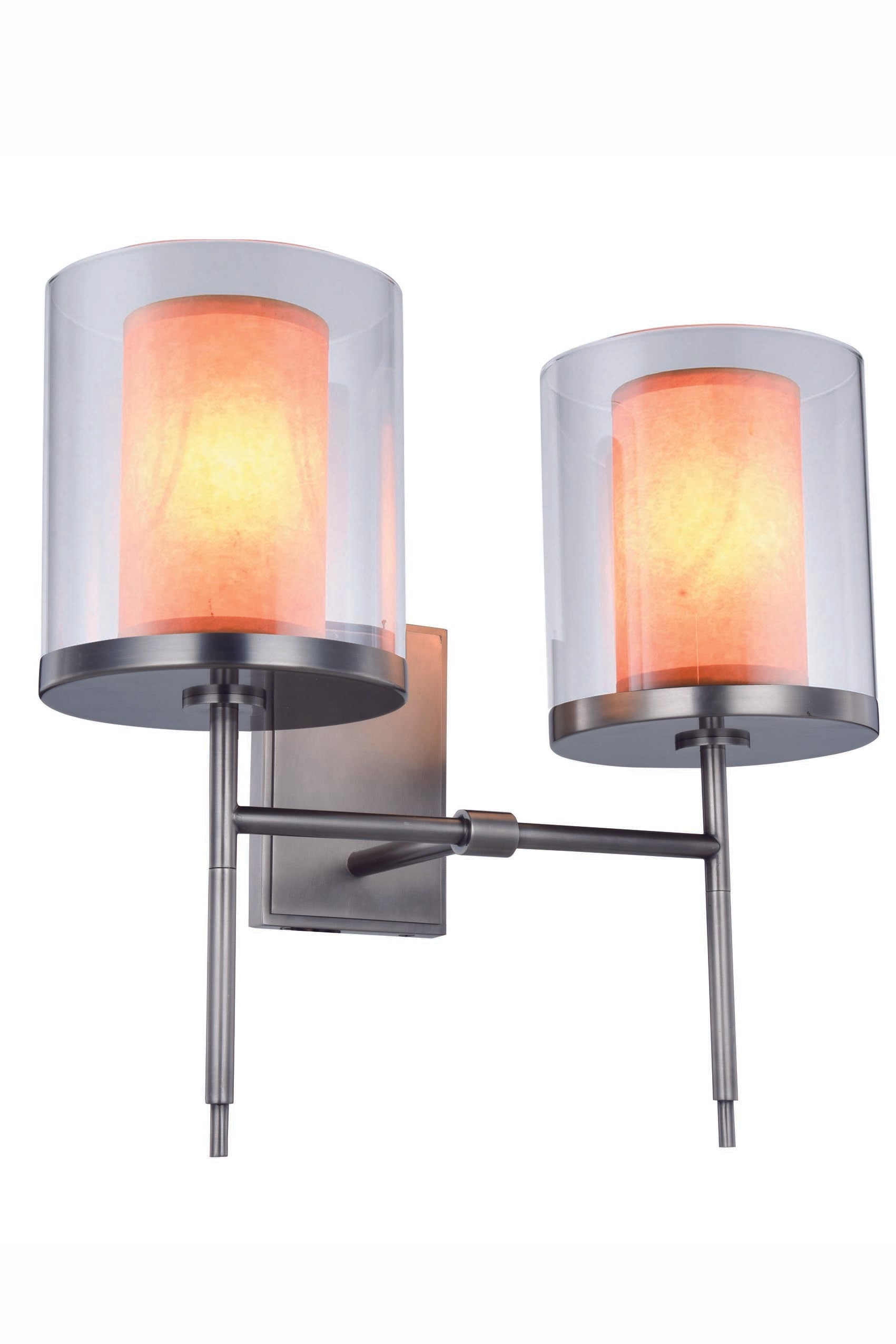 Bradford Collection Wall Sconce W:16'' H:17'' E:9'' Lt:2 Vintage Nickel Finish