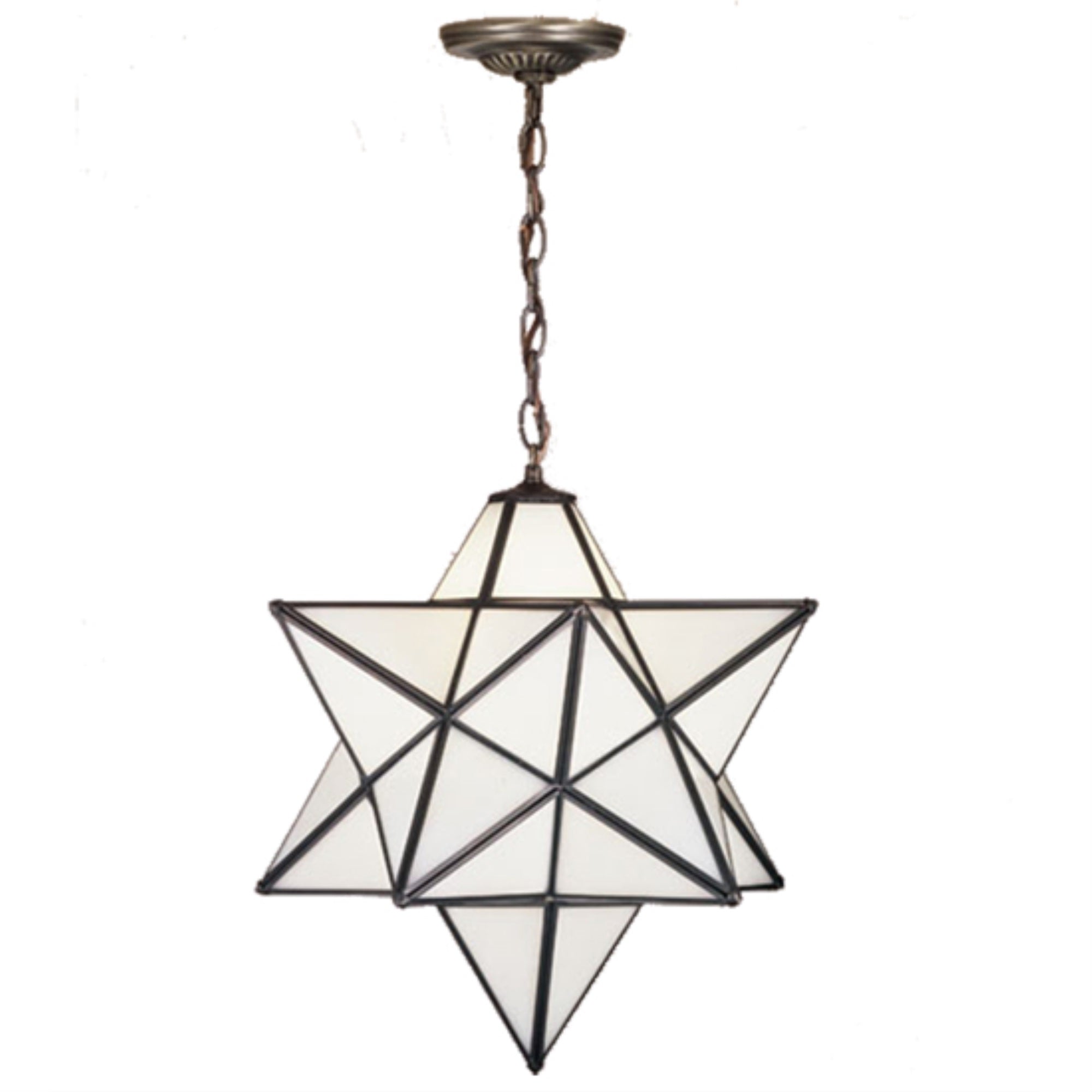 Meyda Tiffany Lighting Fixture, 24in Width, Metal, White, Model 15154
