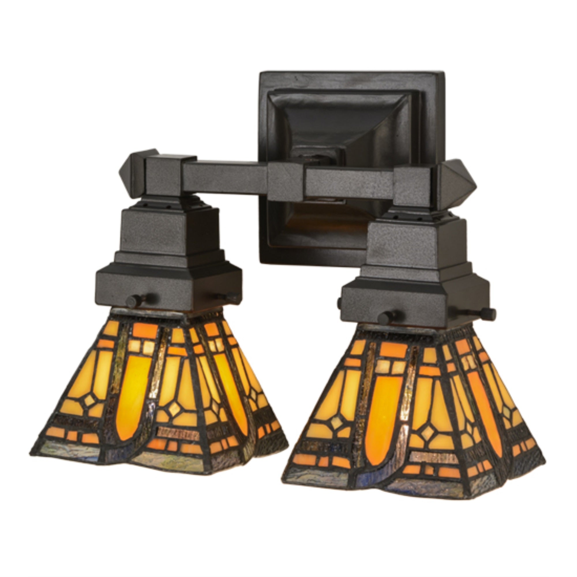 12 inchW Sierra Prairie Mission 2 LT Wall Sconce