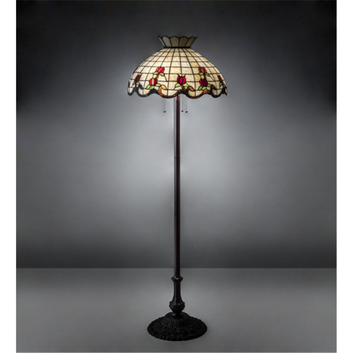 62'' High Roseborder Floor Lamp