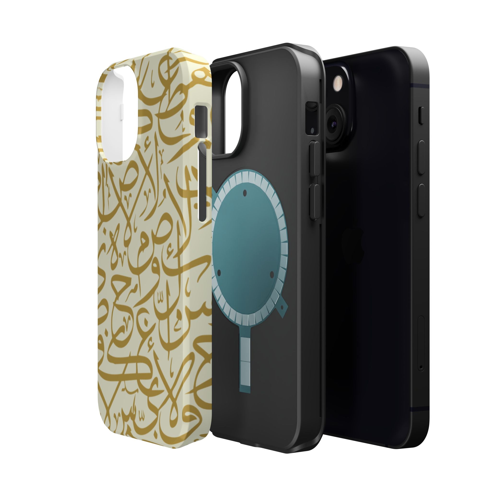 Beige and Gold Arabic Letters  Iphone Magnetic Tough Cases