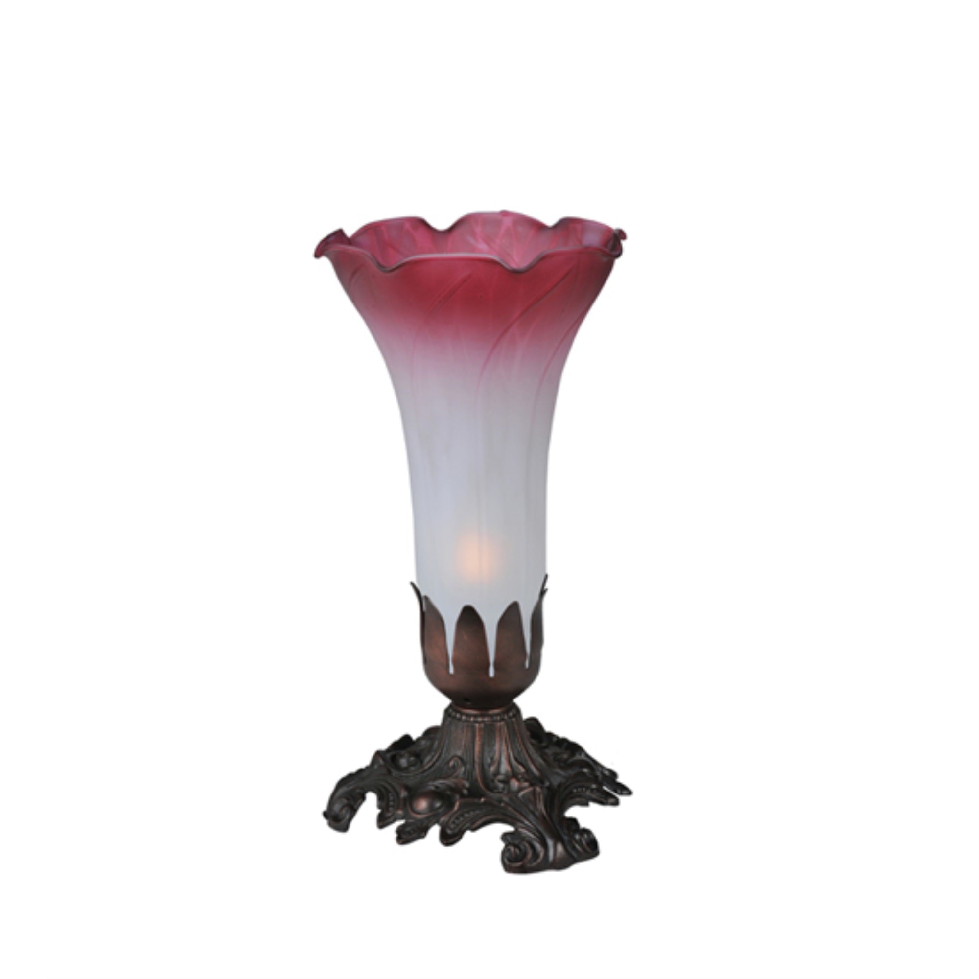 Meyda Tiffany Lighting 8in Height Metal Pink/White Model 15653