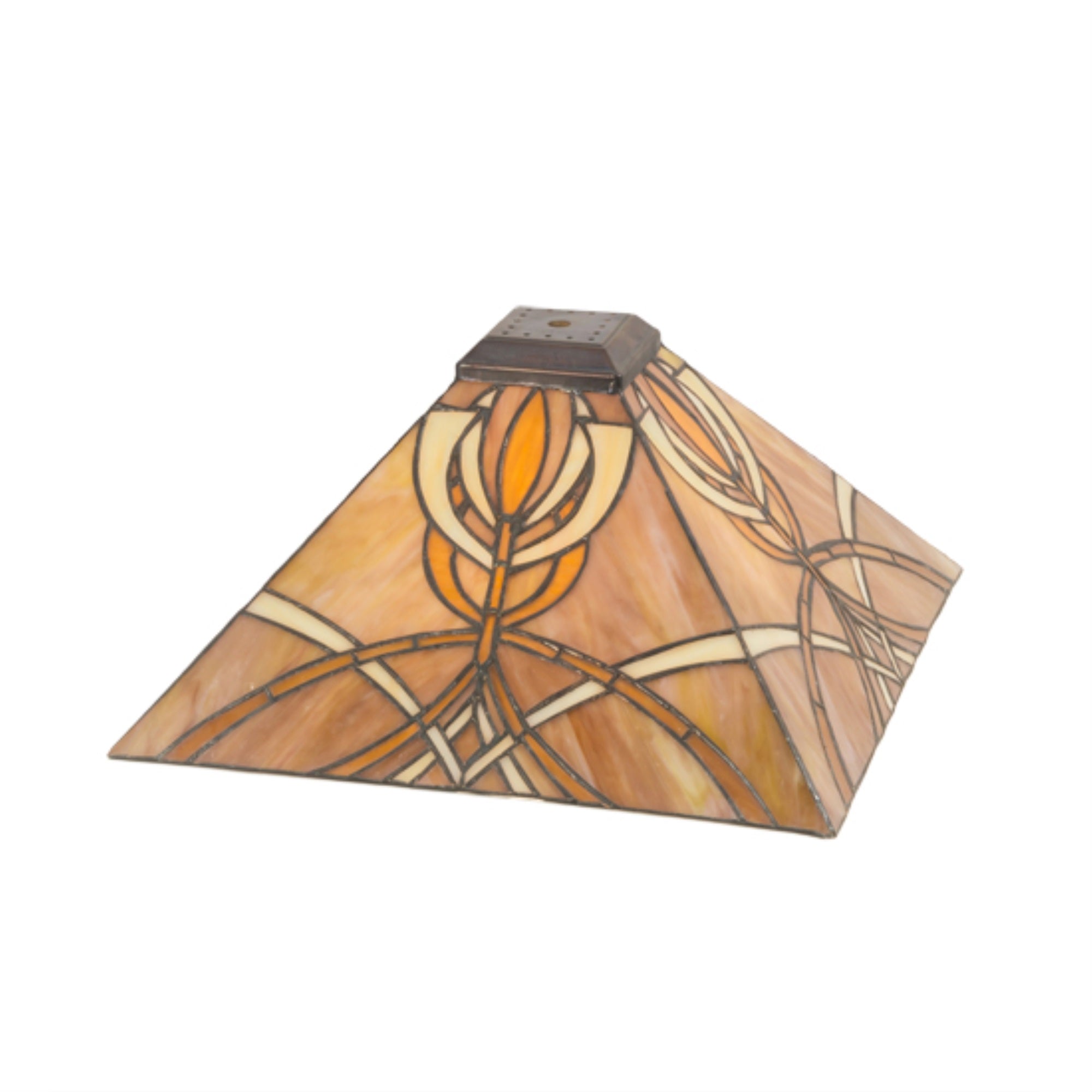 Meyda Tiffany Shade, Glasgow Bungalow Collection, Nickel Finish, 13.00 inches, Model 156822